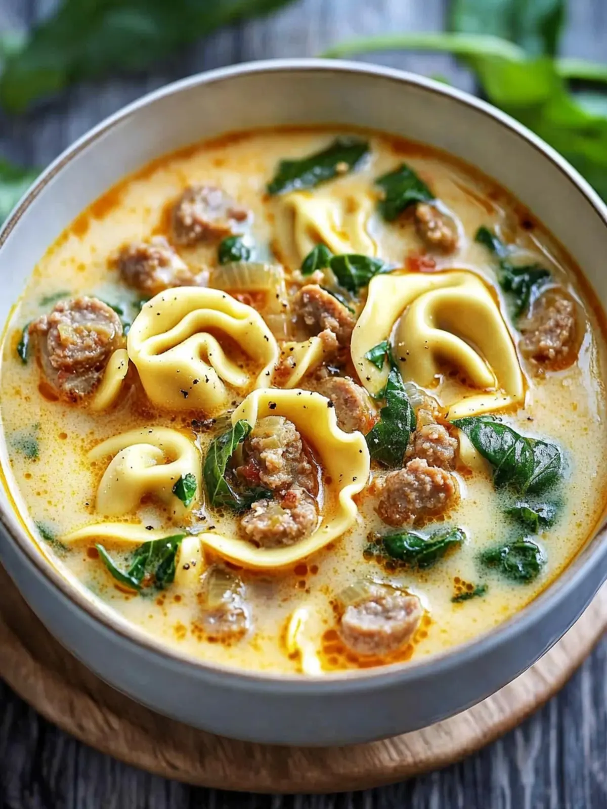 Creamy Sausage Tortellini Soup That Warms Your Soul 4 Creamy Sausage Tortellini Soup