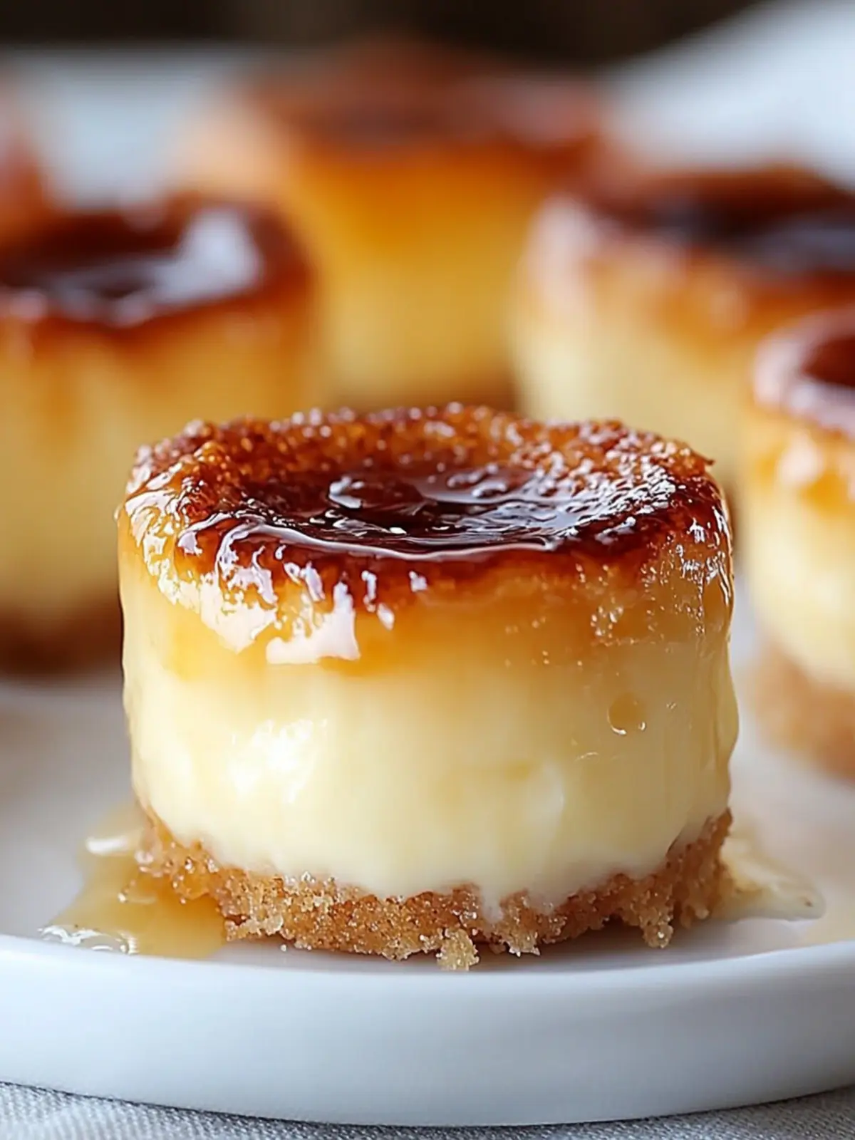 Mini Cr me Br »l e Cheesecakes   Decadent Dessert