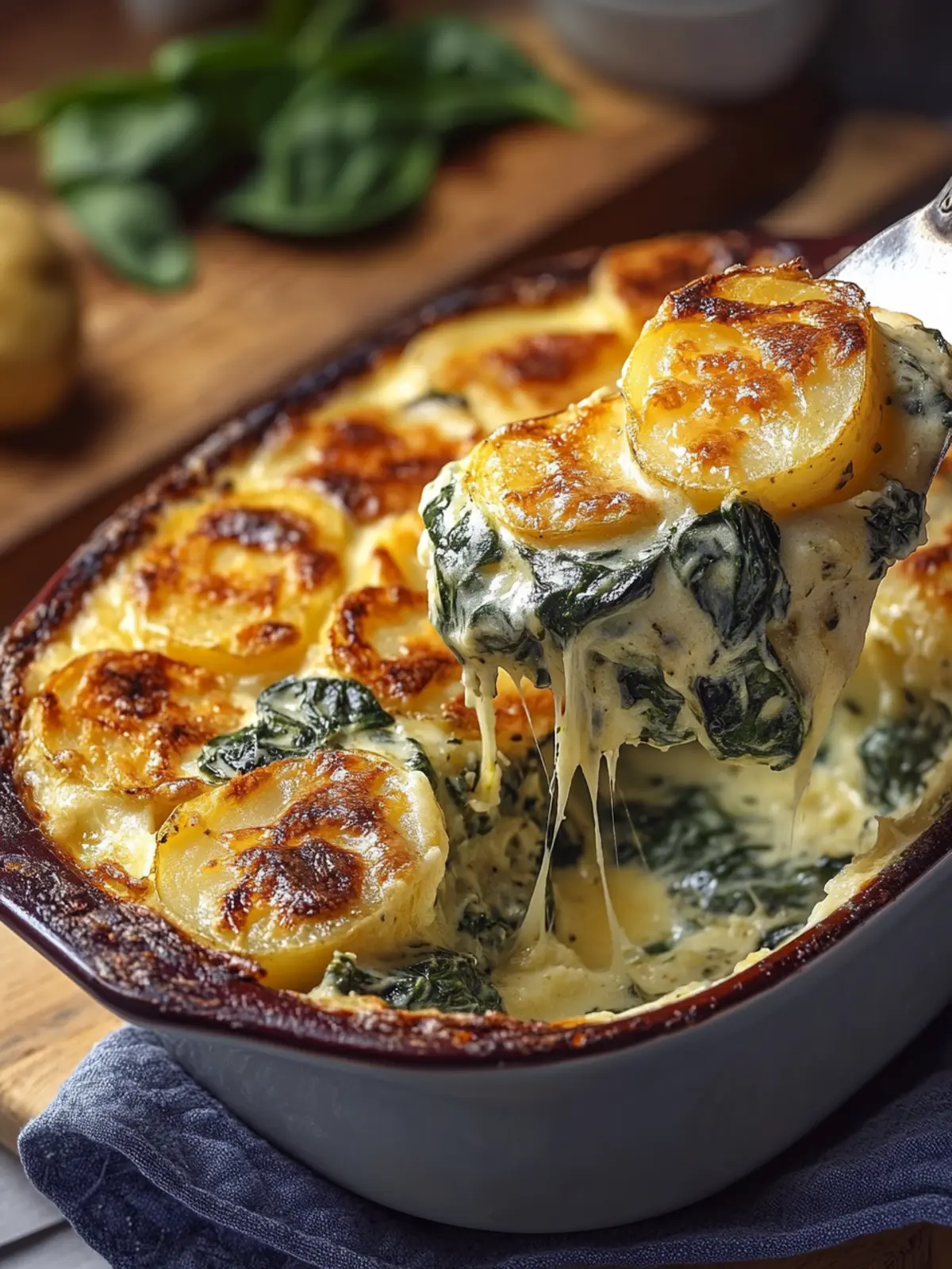 Creamy Potato and Spinach Bake for Cozy Family Nights 4 Creamy Potato and Spinach Bake