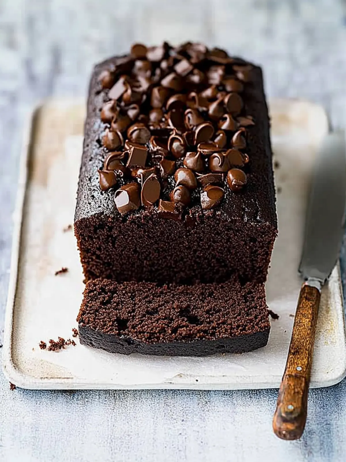 Fudgy chocolate loaf cake