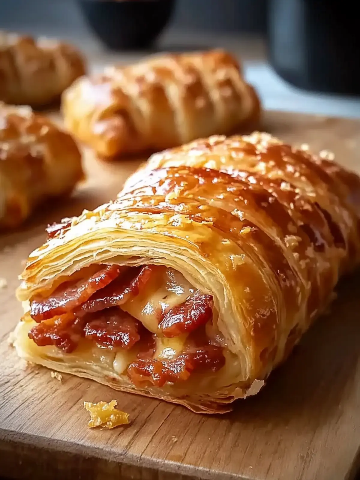 Bacon and Cheese Puff Pastry   Flaky, Cheesy, and Irresistible