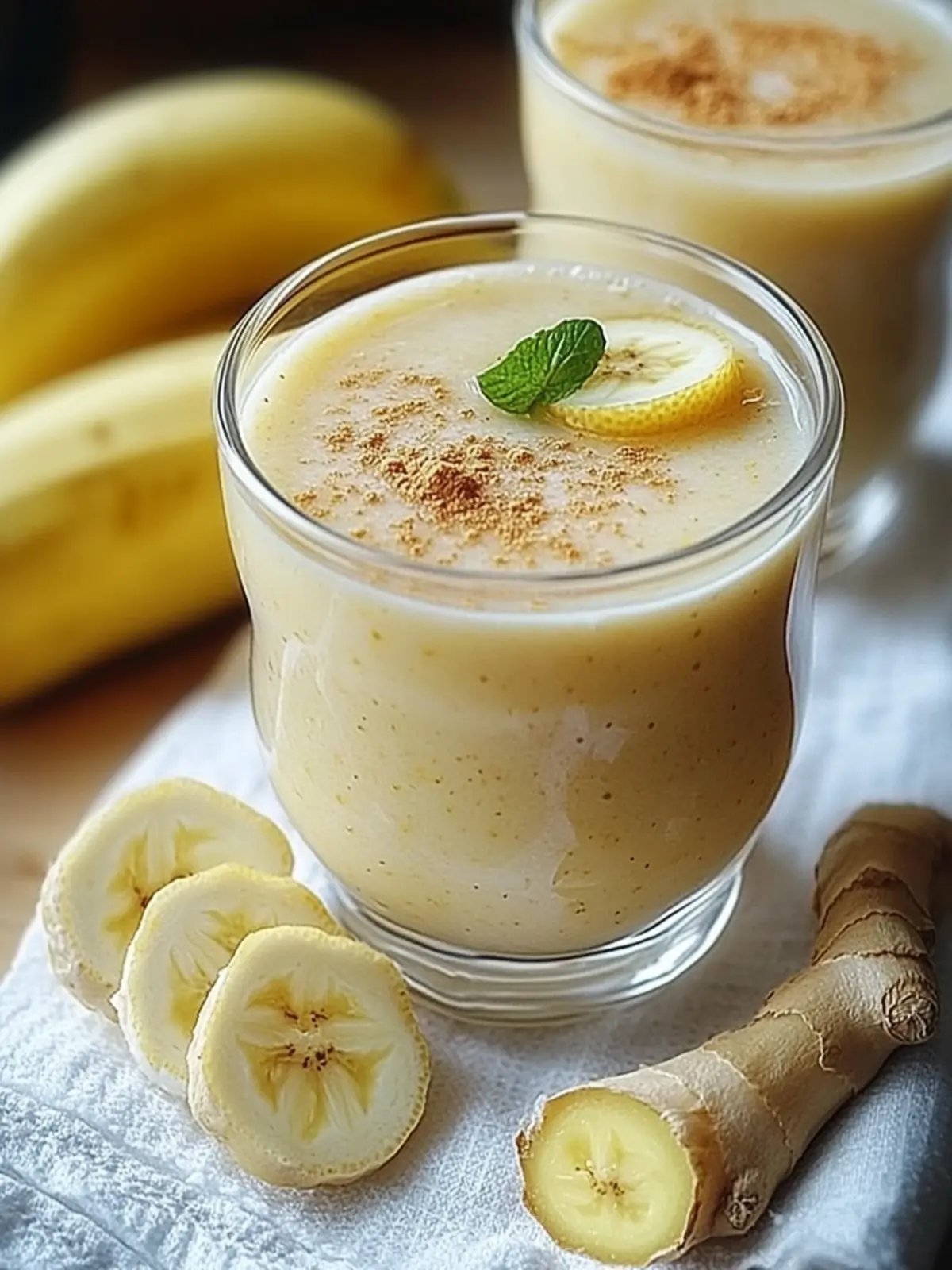 Cozy Banana Lemon Ginger Winter Smoothie