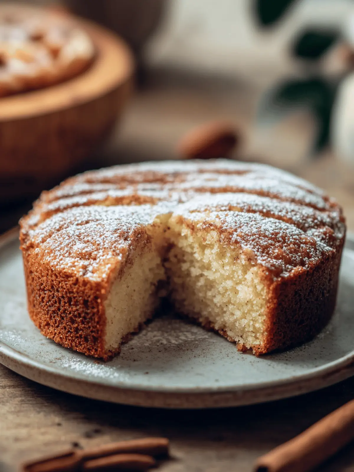 ALMOND FLOUR CINNAMON YOGURT CAKE   MOIST, LIGHT & GENTLY SPICED!