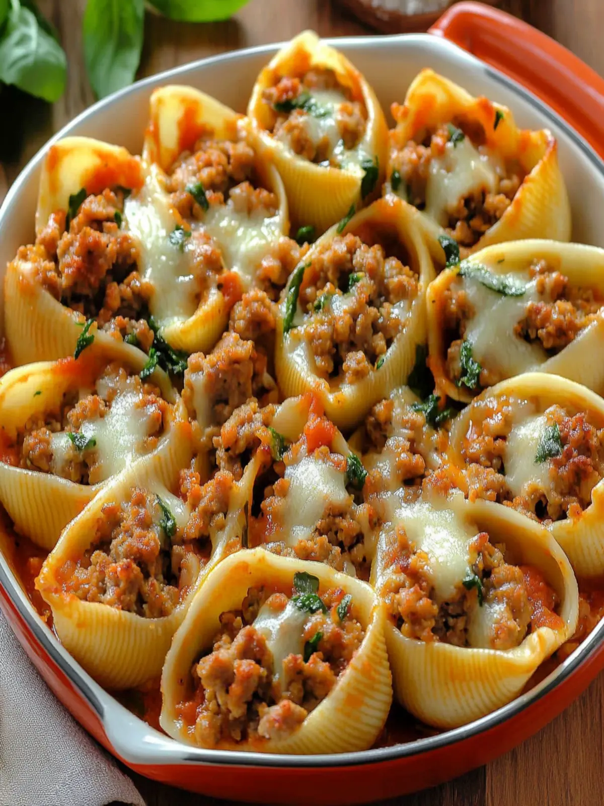 Savor Sausage Stuffed Shells for a Cozy Dinner Night! 2 Sausage Stuffed Shells