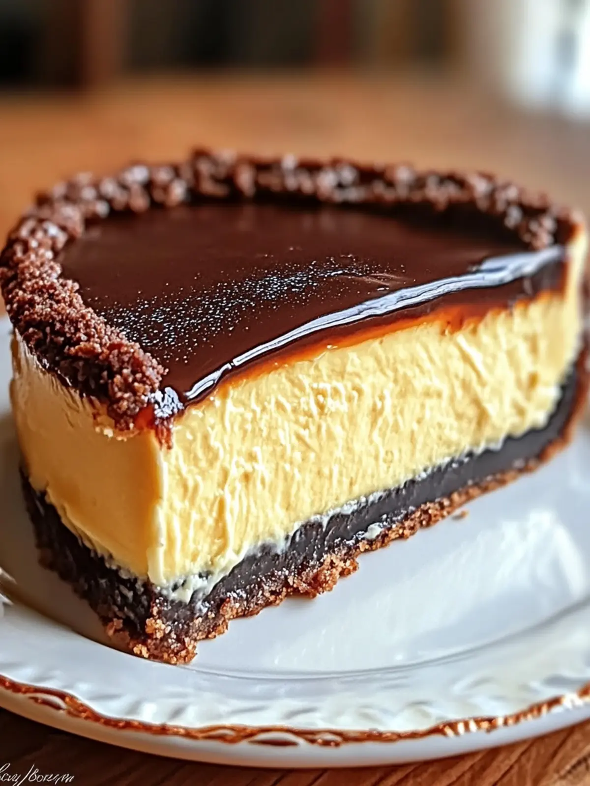 Boston Cream Pie Cheesecake