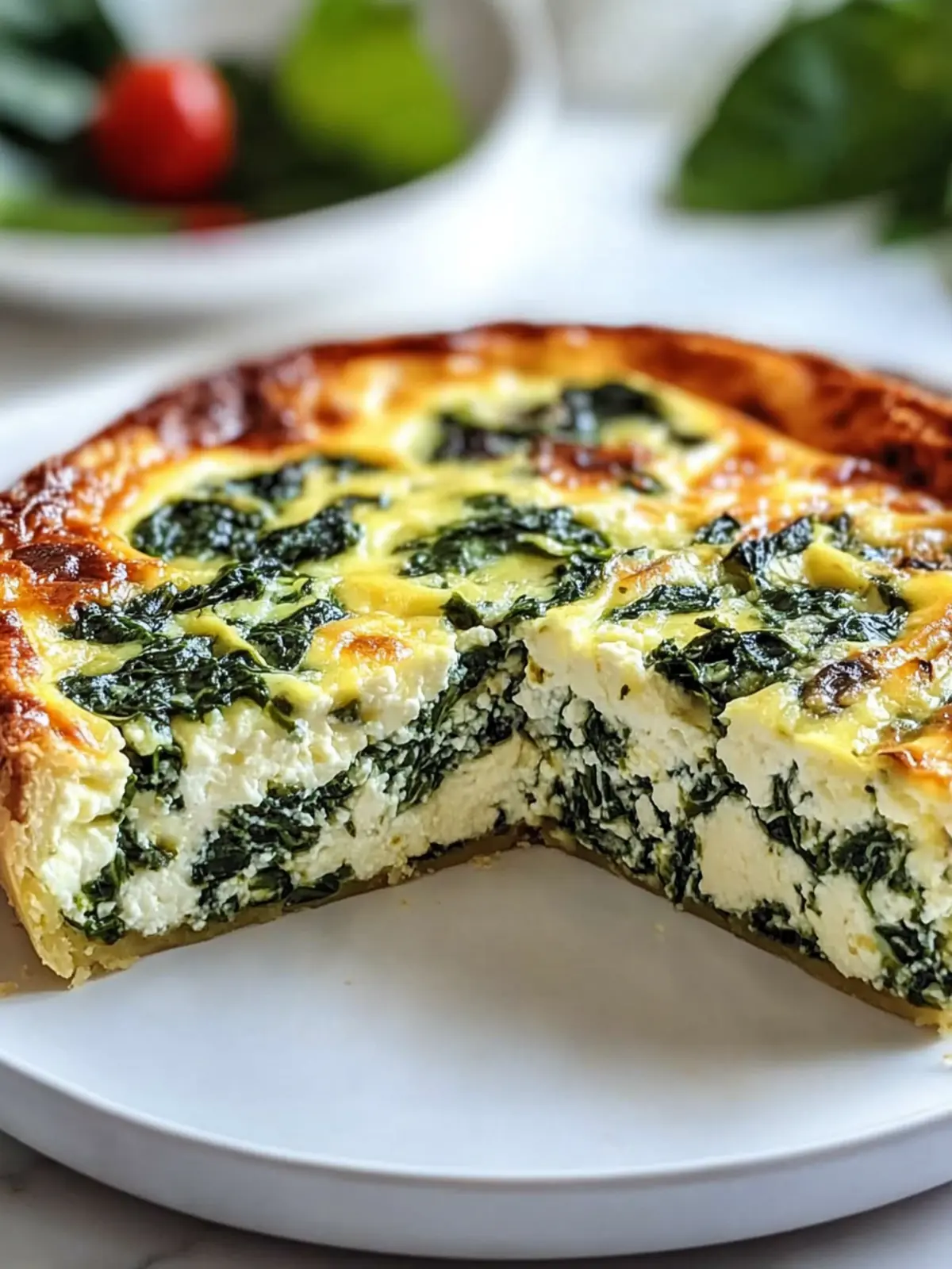 Spinach & Feta Crustless Quiche for Easy Healthy Mornings 2 Spinach & Feta Crustless Quiche