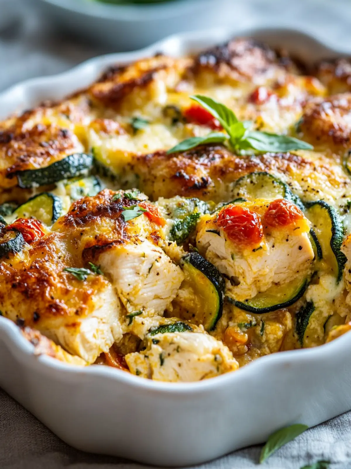 Mediterranean Chicken & Zucchini Cheese Bake You'll Crave 3 Mediterranean Chicken & Zucchini Cheese Bake