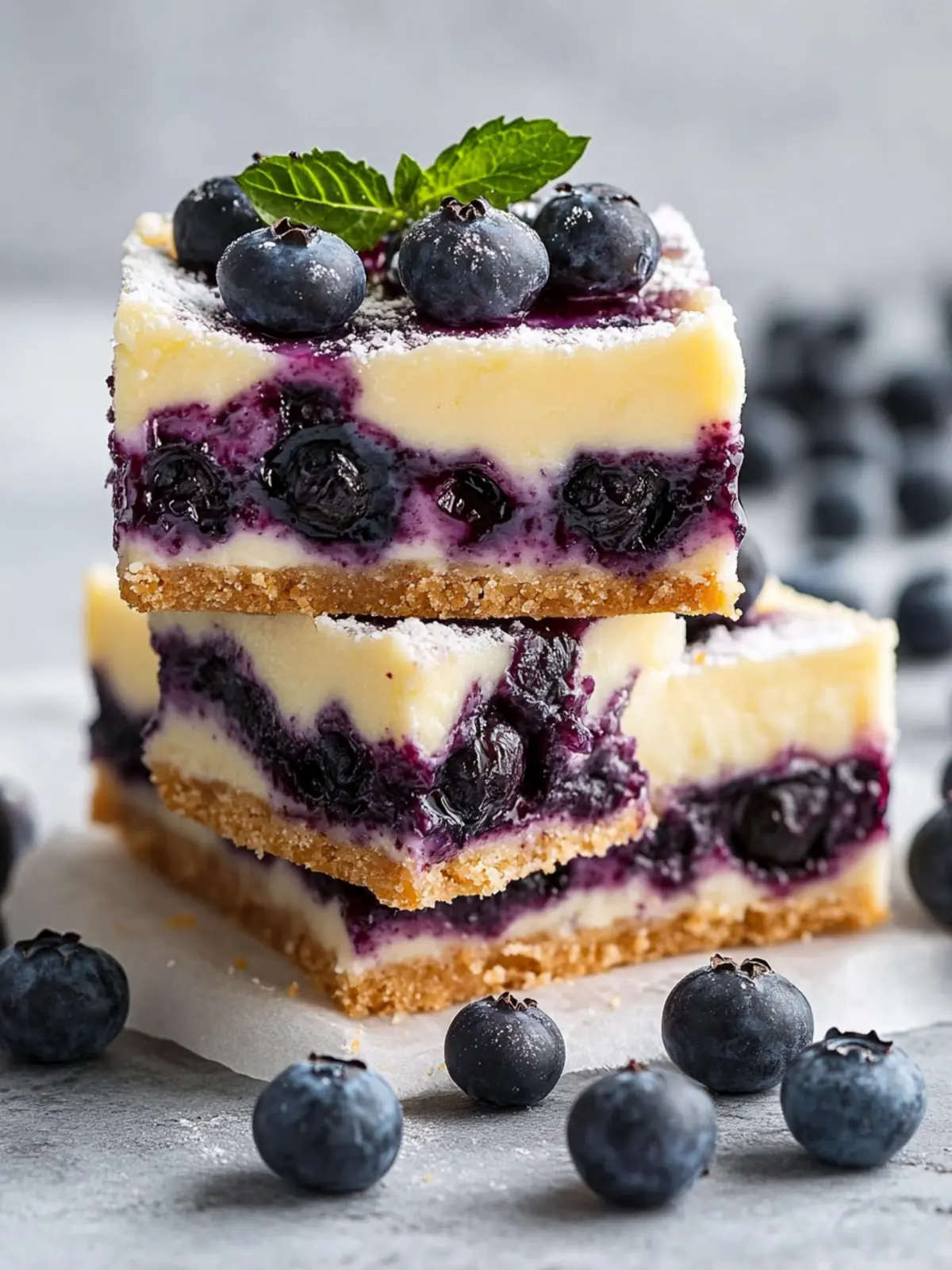 Irresistible Blueberry Cheesecake Bars to Delight Your Tastebuds 3 Blueberry Cheesecake Bars