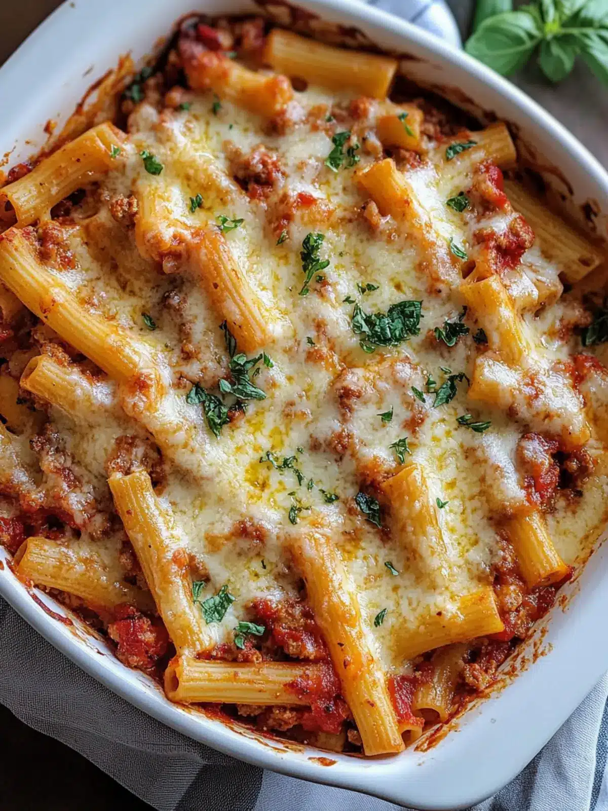 Zesty Oven-Baked Cheesy Italian Ziti for Cozy Nights 3 Oven-Baked Cheesy Italian Ziti
