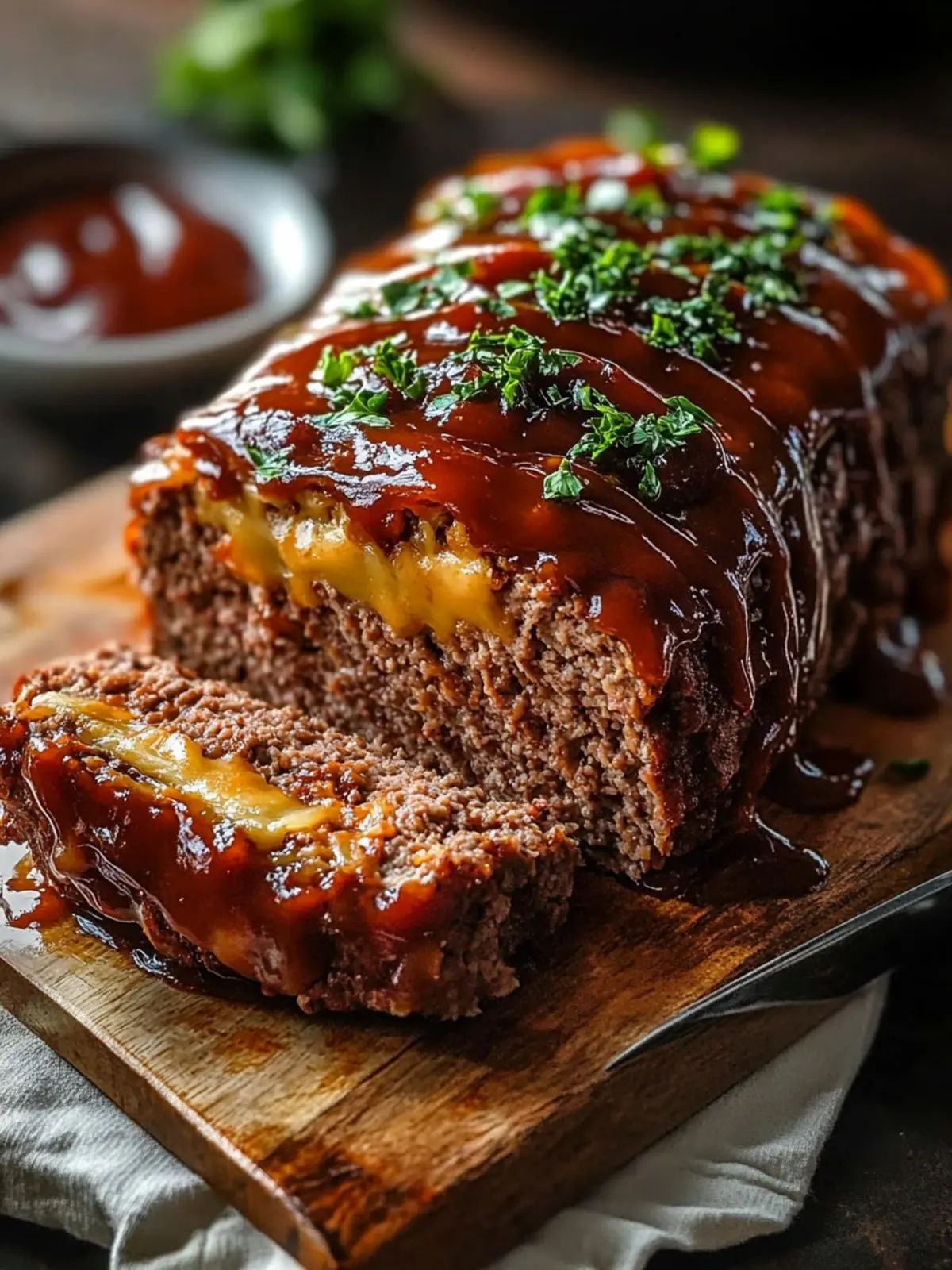 Cheddar-Stuffed BBQ Beef Meatloaf for Ultimate Comfort Food 2 Cheddar-Stuffed BBQ Beef Meatloaf