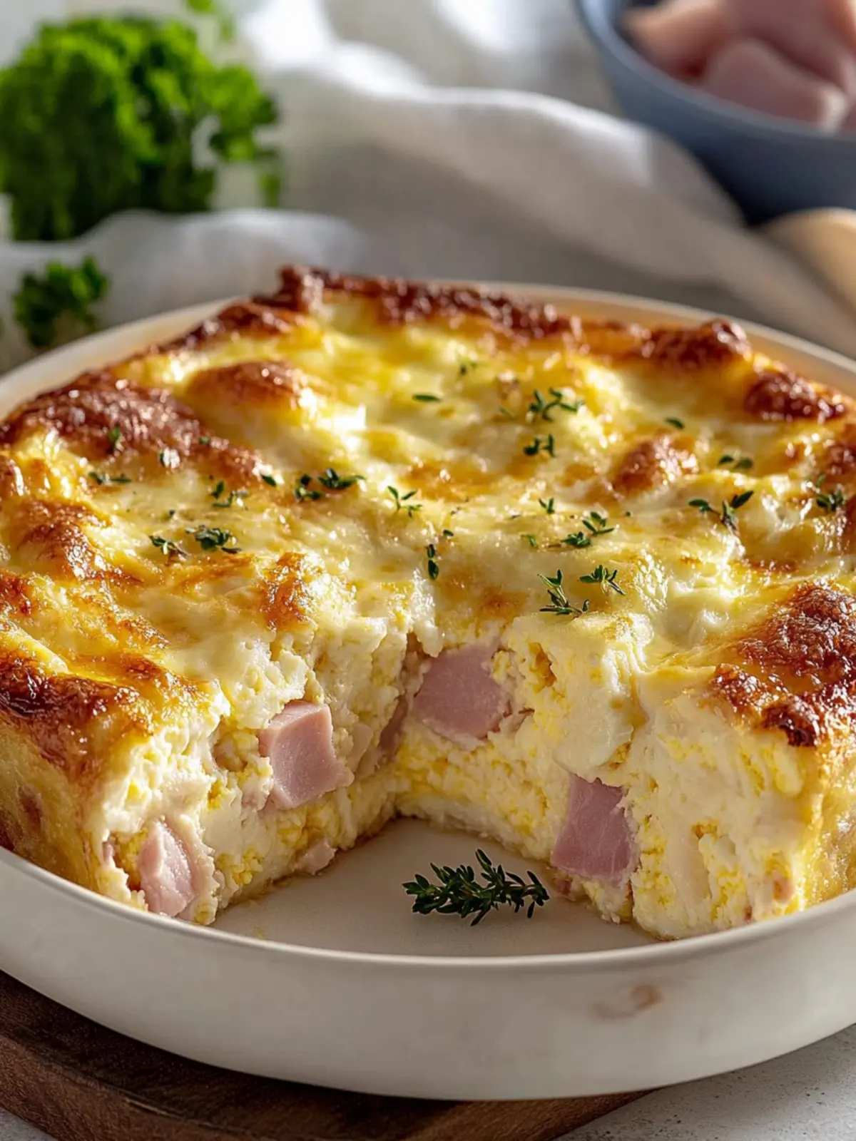 Irresistible Homestyle Crustless Ham & Cheese Egg Bake Bliss 4 Homestyle Crustless Ham & Cheese Egg Bake