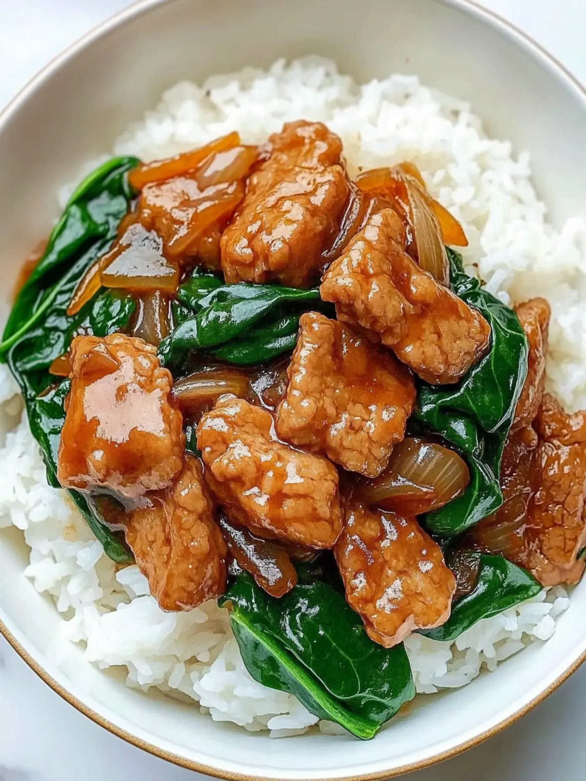 Savory Sweet and Sour Seitan Saut with Spinach and Rice 4 Sweet and Sour Seitan Saut with Spinach and Rice