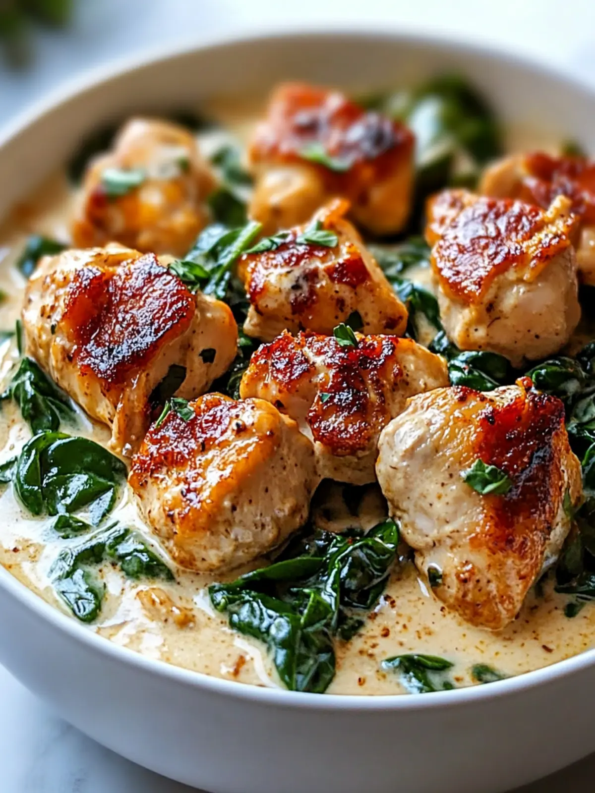 Creamy Smoky Chicken with Spinach