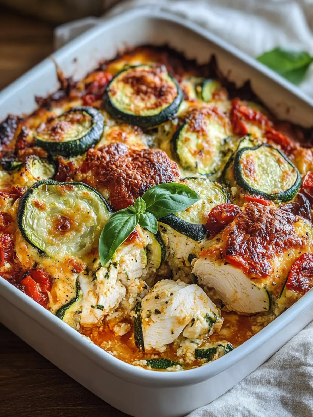 Mediterranean Chicken & Zucchini Cheese Bake You'll Crave 4 Mediterranean Chicken & Zucchini Cheese Bake