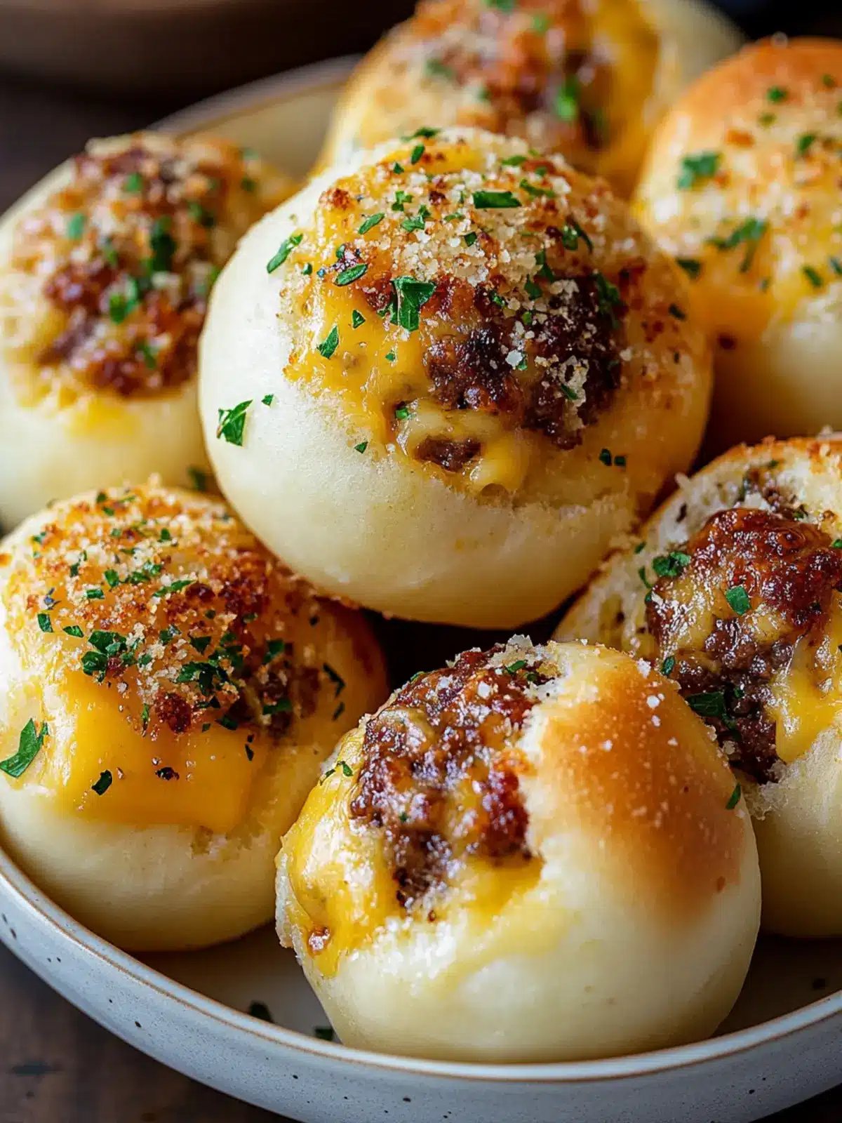 Garlic Parmesan Cheeseburger Bombs: Your New Family Favorite 2 Garlic Parmesan Cheeseburger Bombs