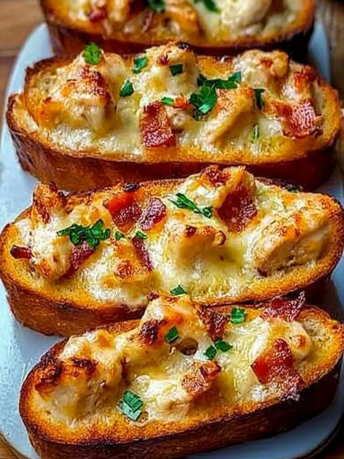 Cheesy Chicken Garlic Bread with Bacon: A Flavor Explosion 4 Cheesy Chicken Garlic Bread with Bacon