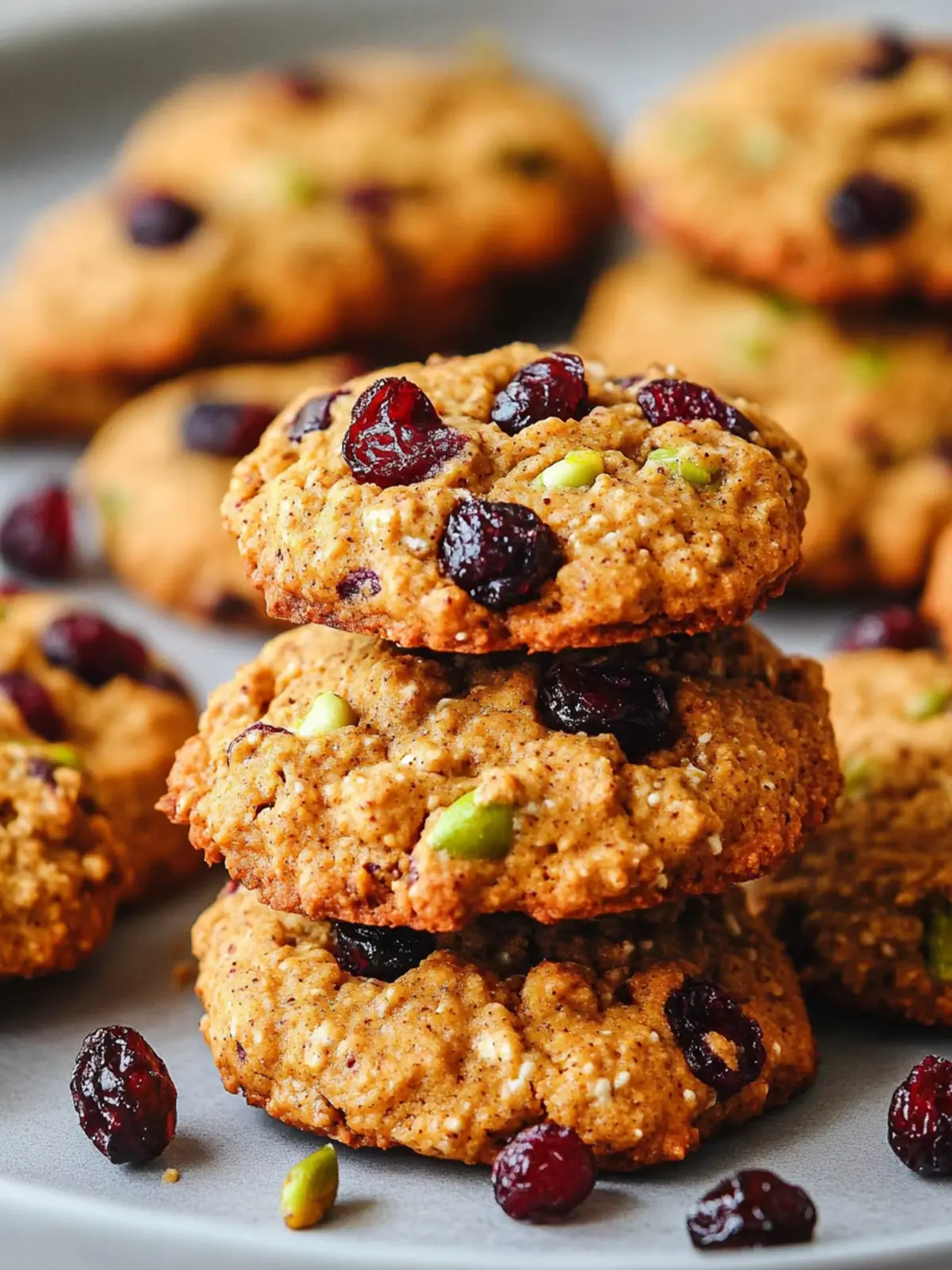 Pumpkin Cranberry Cottage Cheese Cookies