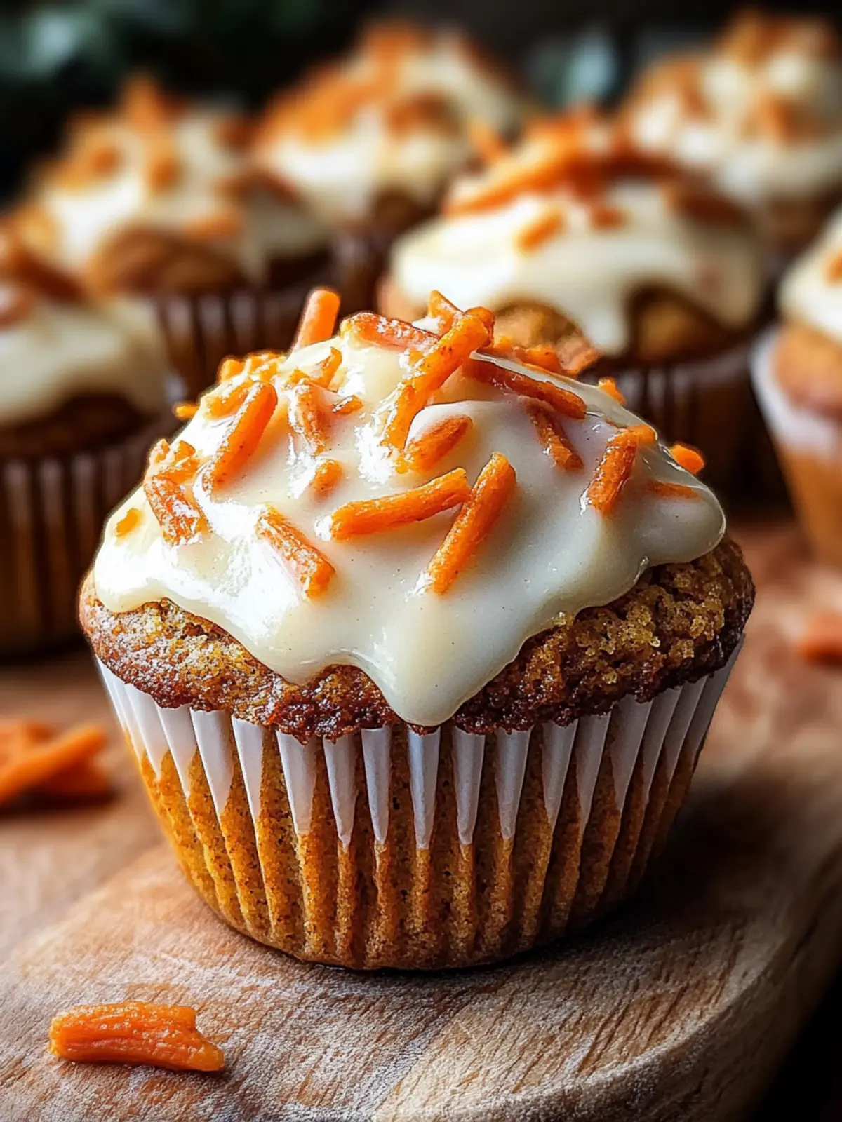 Carrot Cake Muffins with Cream Cheese Glaze