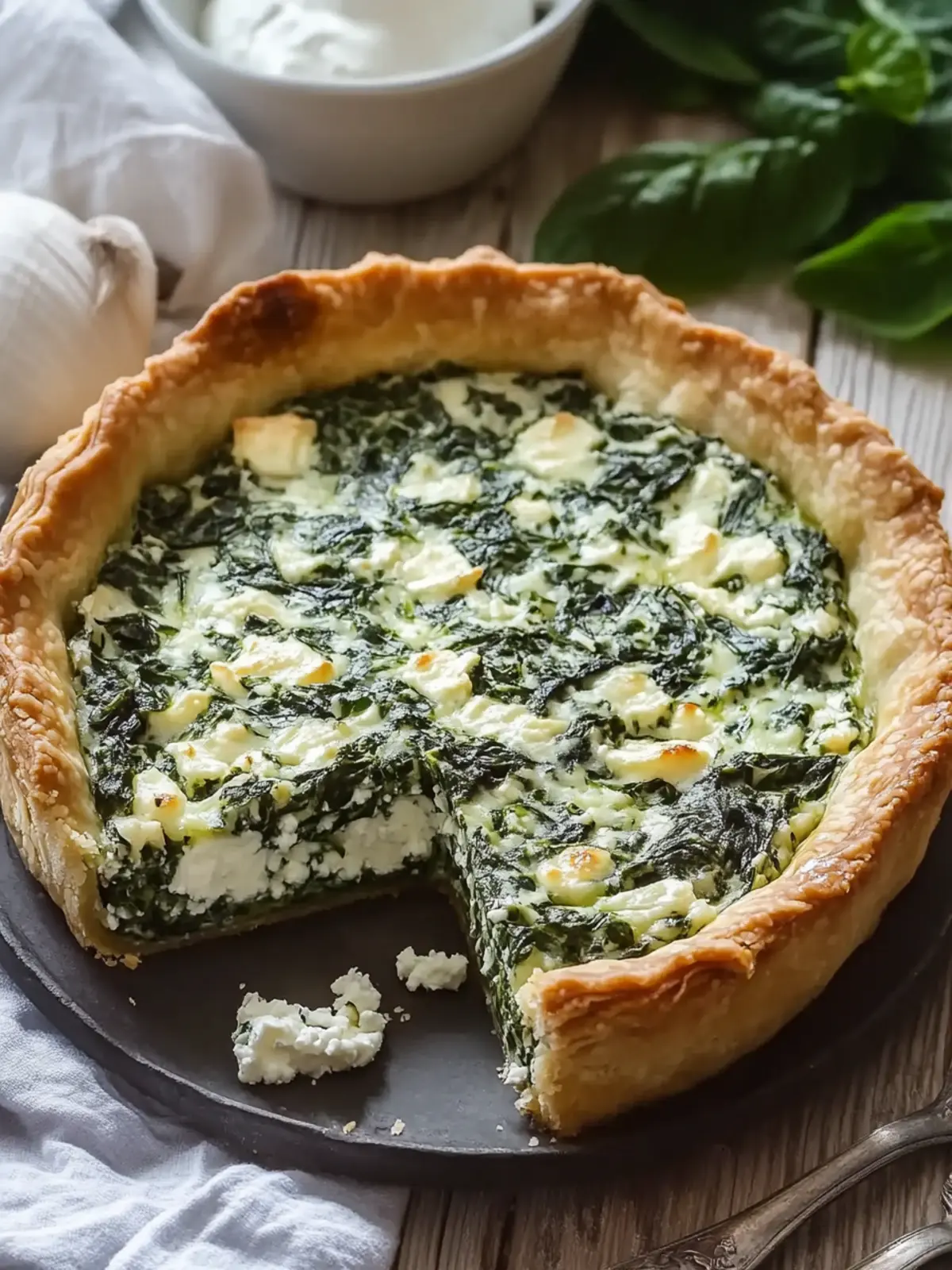 Spinach and Cottage Cheese Pie
