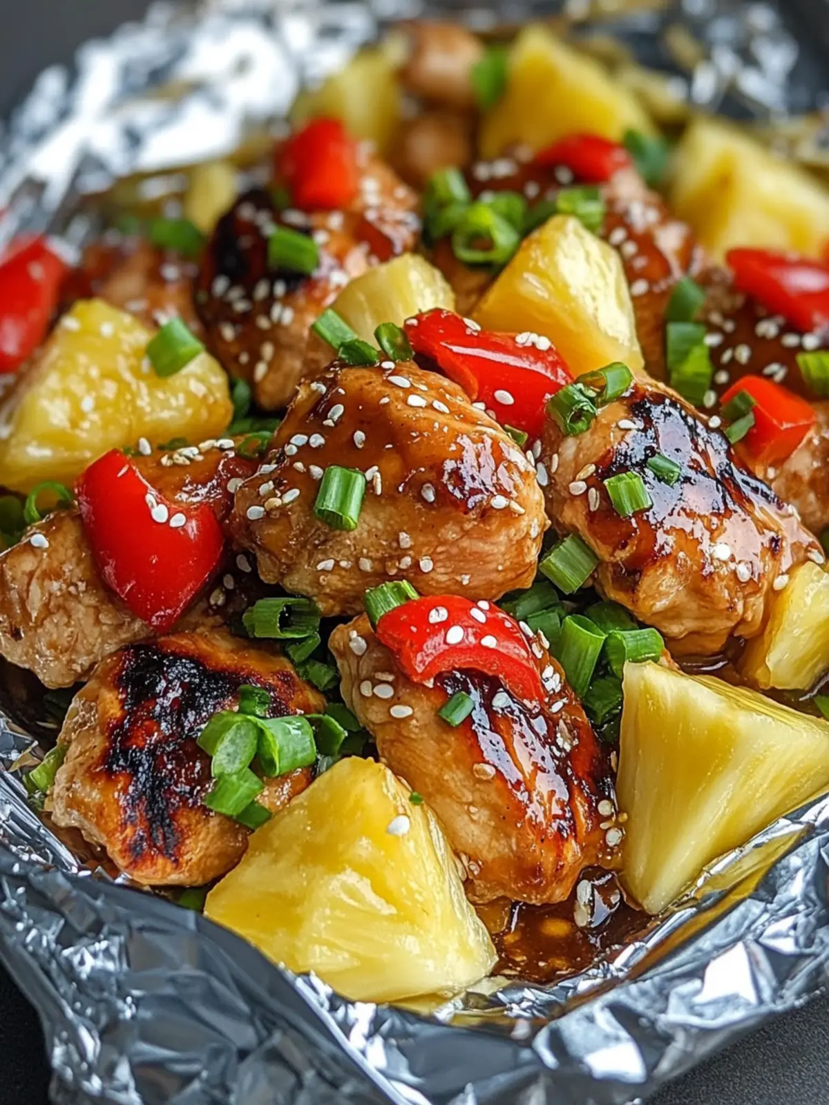 Teriyaki Chicken and Pineapple Foil Packets for Easy Grilling 4 Teriyaki Chicken and Pineapple Foil Packets