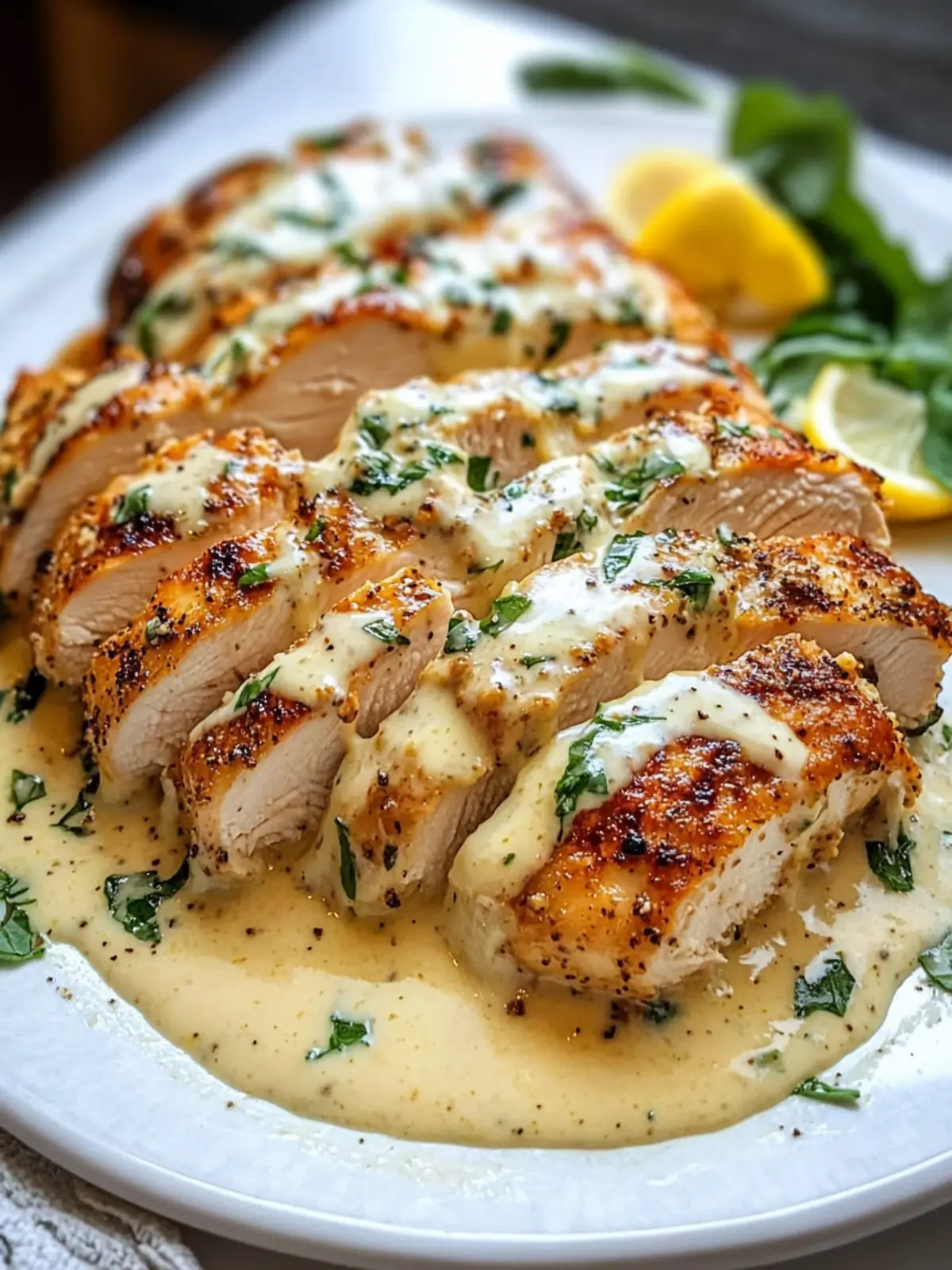 Baked Caesar Chicken with Creamy Parmesan Sauce Delight 4 BAKED CAESAR CHICKEN WITH CREAMY PARMESAN SAUCE
