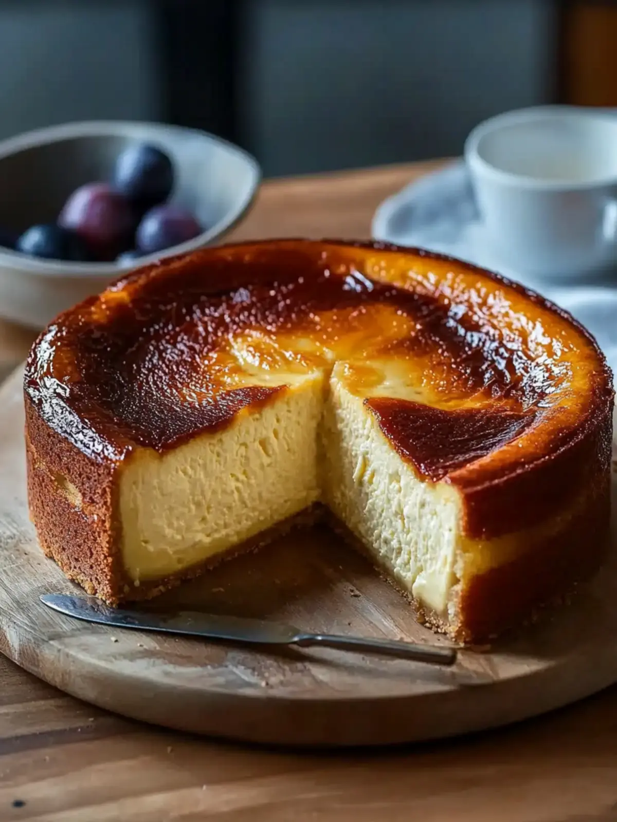 Loaf Pan Basque Cheesecake