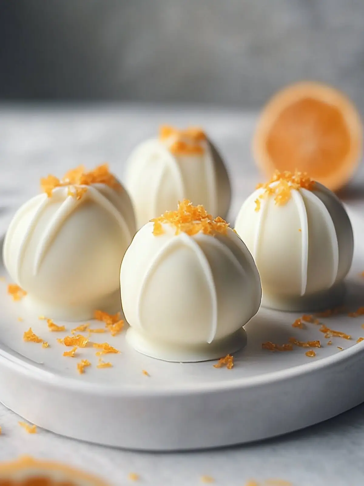 Creamy Orange Dream White Chocolate Truffles