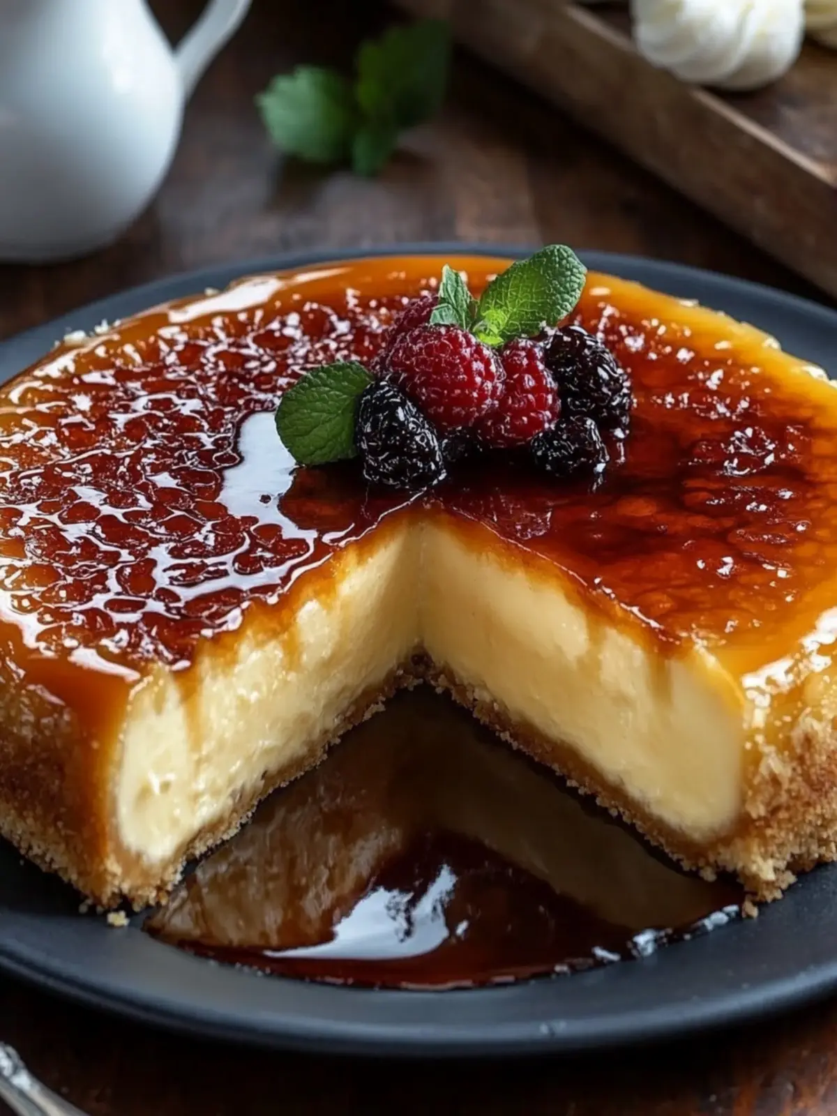 Indulge in Velvety Cr me Br »l e Cheesecake with Caramelized Topping 3 Velvety Cr me Br »l e Cheesecake with a Caramelized Topping