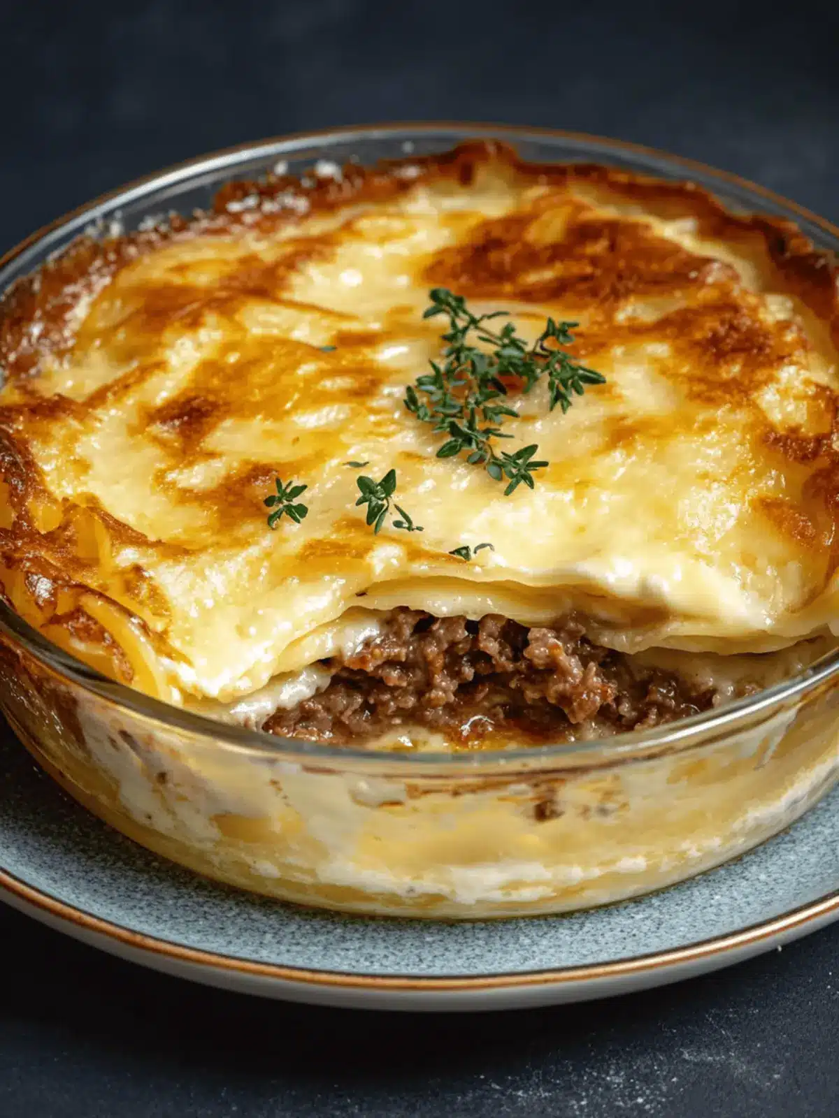 Savory Baked Crepe Casserole with Beef and Cheese Bliss 2 Savory Baked Crepe Casserole with Beef and Cheese