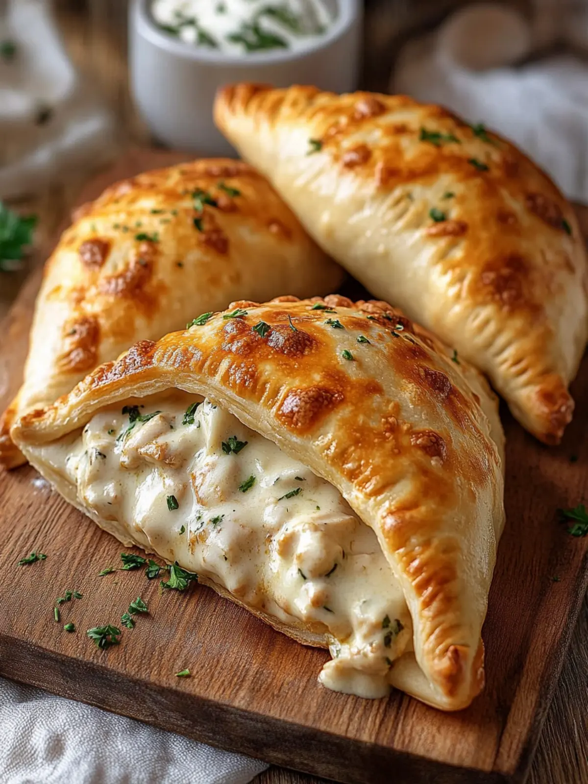 Savory Chicken Alfredo Air Fryer Calzones You ll Love 4 Chicken Alfredo Air Fryer Calzones