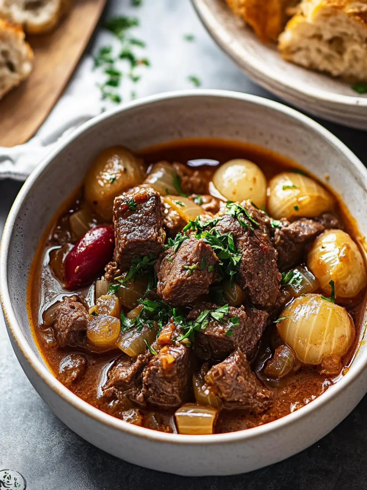 Savory Traditional Greek Stifado Beef and Onion Stew Delight 3 Traditional Greek Stifado (Beef and Onion Stew)