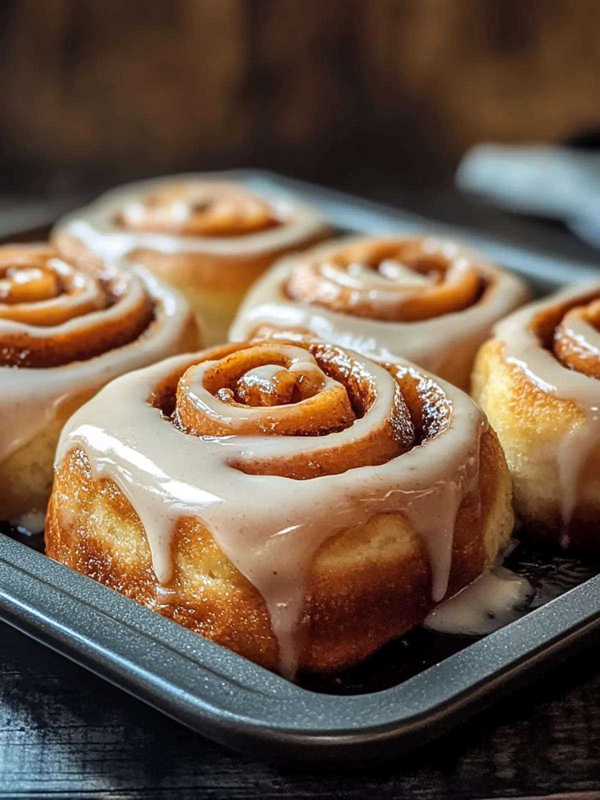 Decadent King's Hawaiian Cinnamon Rolls with Creamy Glaze 3 KING'S HAWAIIAN CINNAMON ROLLS WITH CREAMY GLAZE