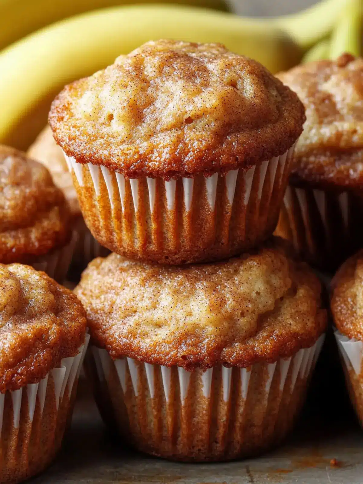Soft Banana Cinnamon Muffins