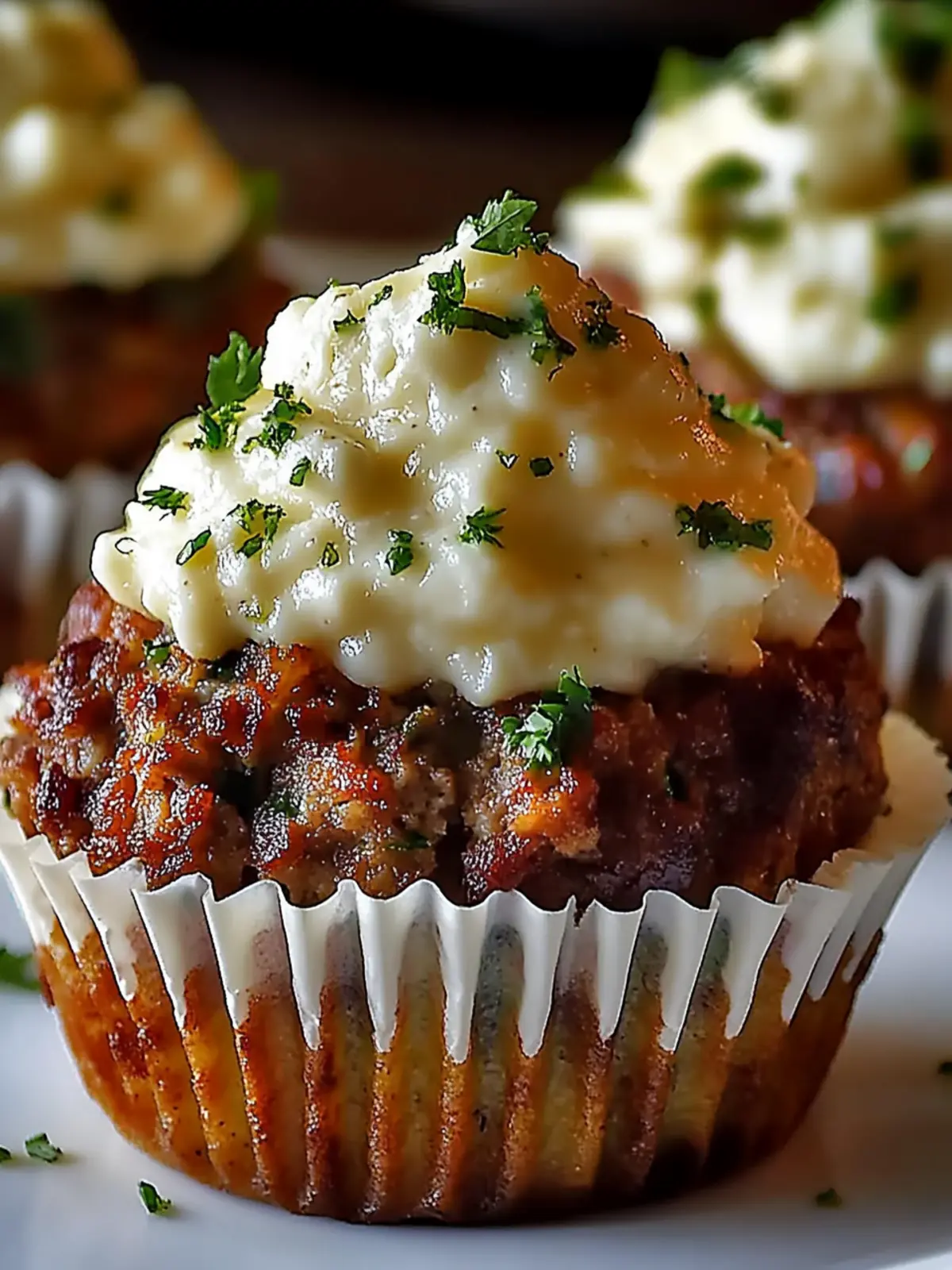 Meatloaf Cupcakes with Whipped Potato Topping Your New Comfort Classic 2 Meatloaf Cupcakes with Whipped Potato Topping