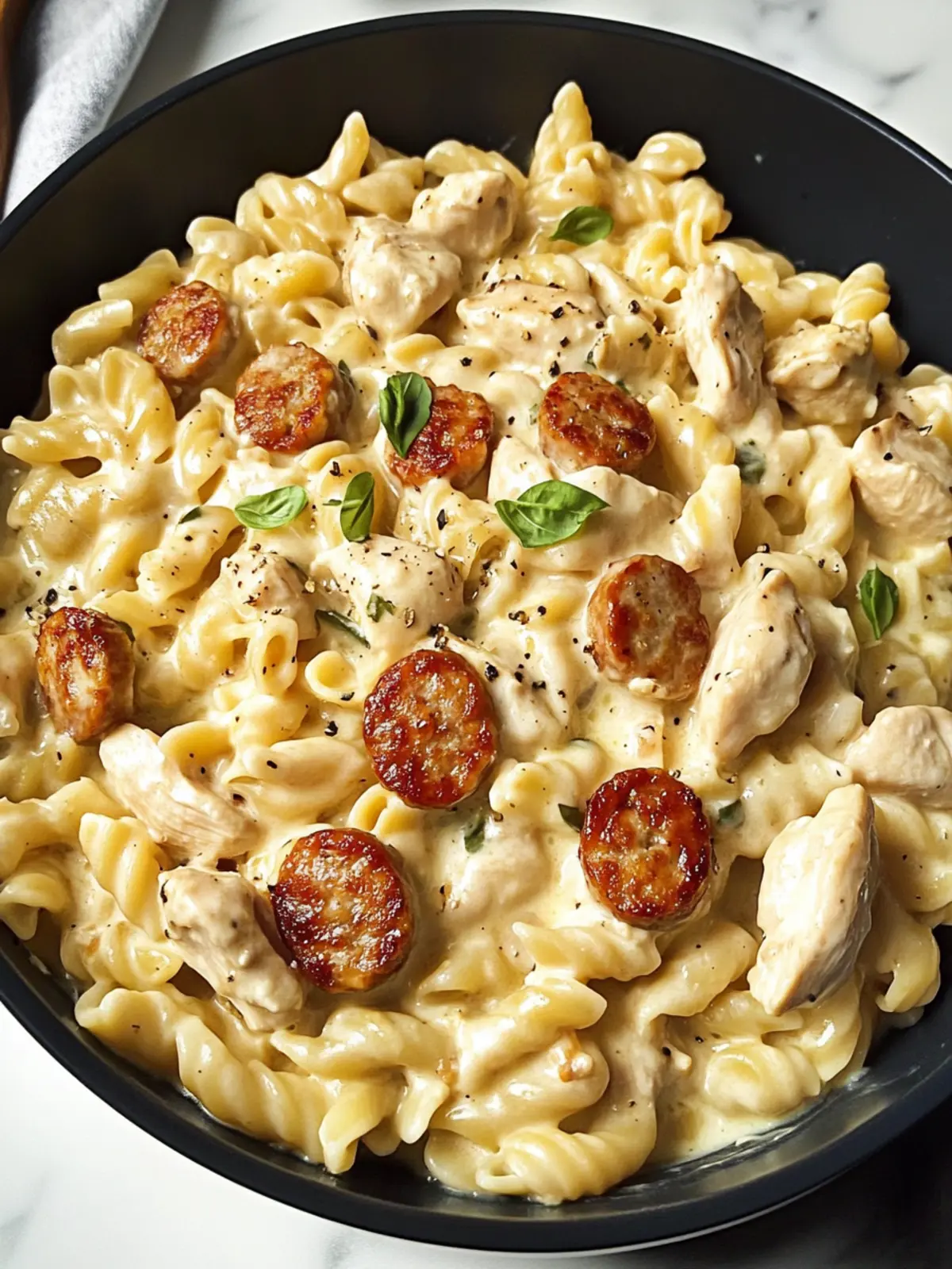 Creamy Pepper Jack Chicken & Sausage Pasta That Everyone Loves 4 Creamy Pepper Jack Chicken & Sausage Pasta