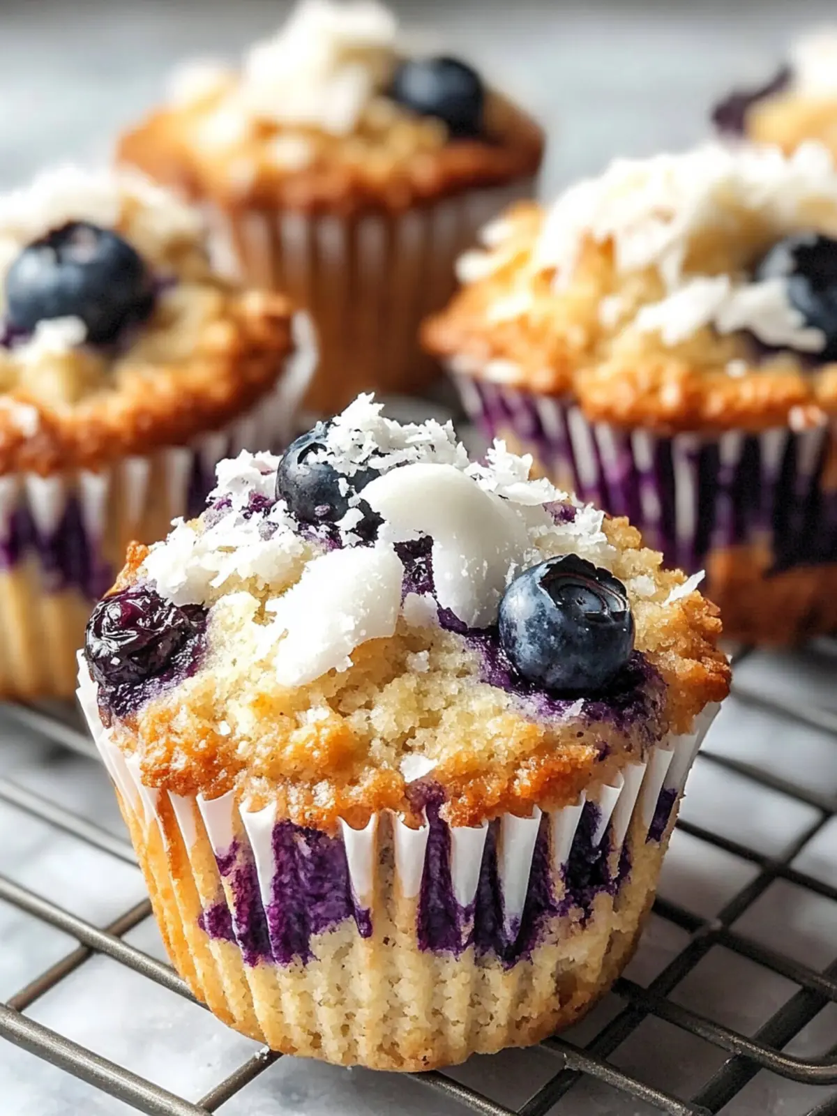 Blueberry Coconut Breakfast Muffins