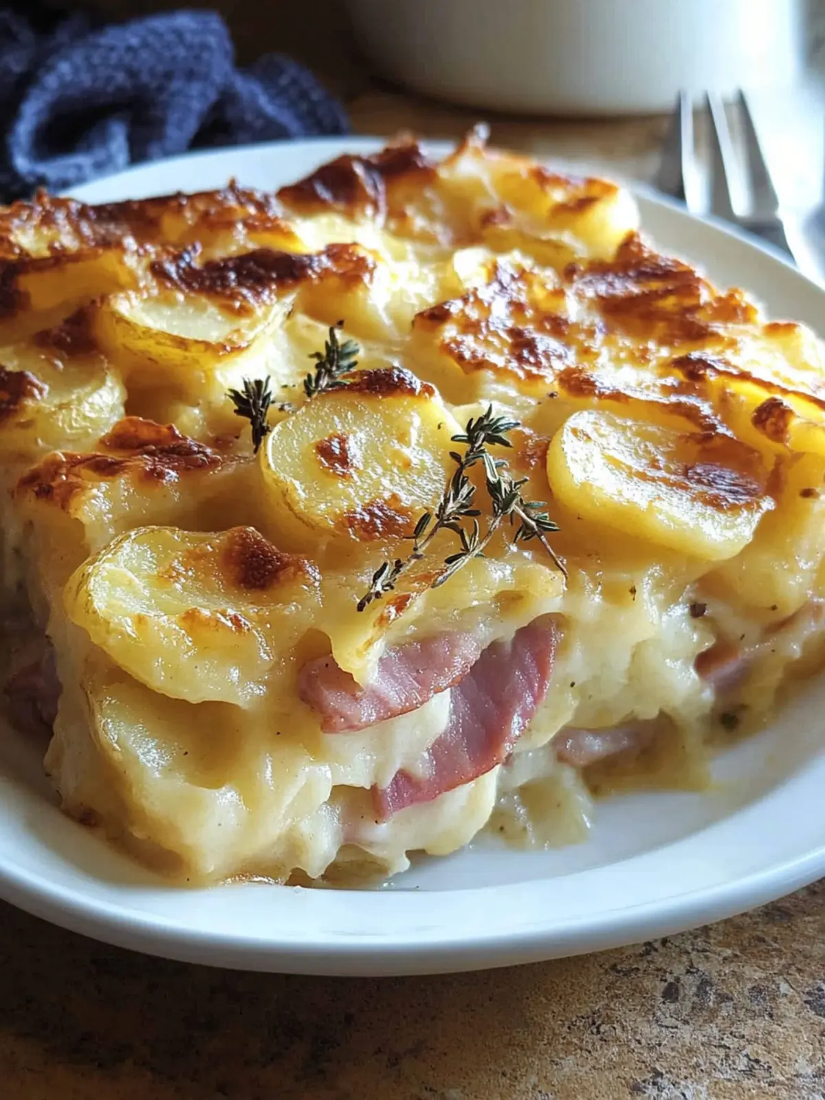 3-Layer Scalloped Potatoes and Ham: Comfort in Every Bite 3 3-Layer Scalloped Potatoes and Ham