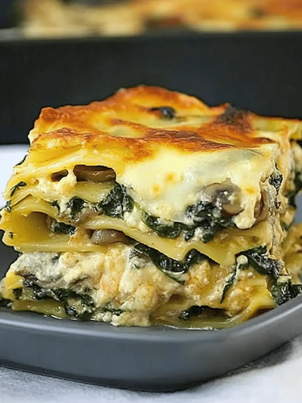 Delicious Vegetarian Mushroom and Spinach Lasagna Recipe 3 Vegetarian Mushroom and Spinach Lasagna
