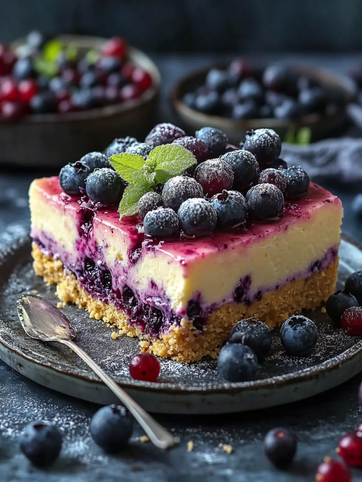 Irresistible Blueberry and Currant Cheesecake Delight 2 Blueberry and Currant Cheesecake
