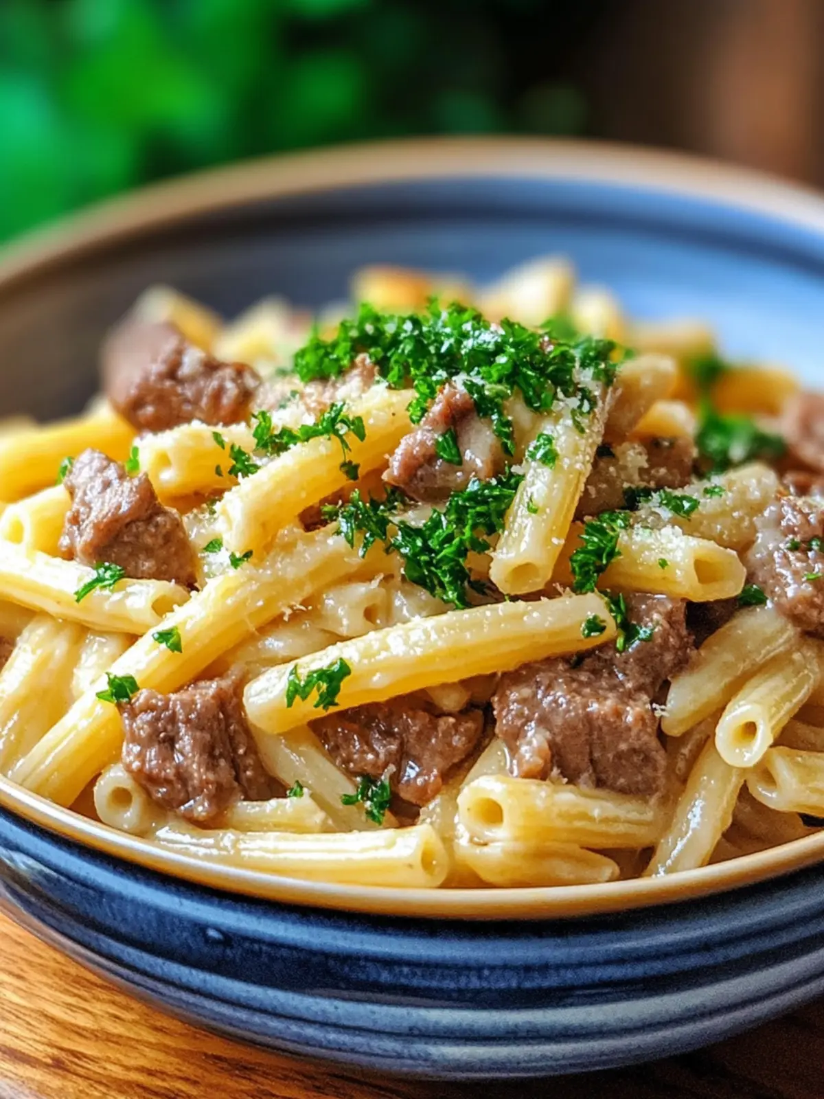 One-Pot Creamy Beef and Garlic Butter Pasta You'll Love 4 ONE-POT CREAMY BEEF AND GARLIC BUTTER PASTA WITH PARSLEY DRESSING