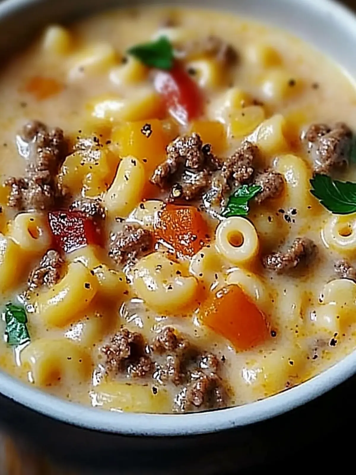 Creamy Macaroni Cheeseburger Soup for Cozy Nights 2 Creamy Macaroni Cheeseburger Soup