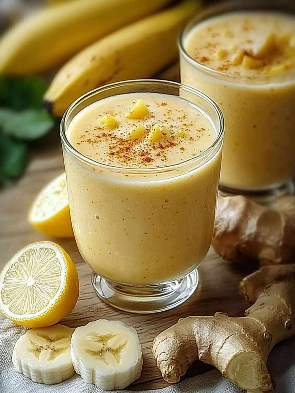 Cozy Banana Lemon Ginger Winter Smoothie