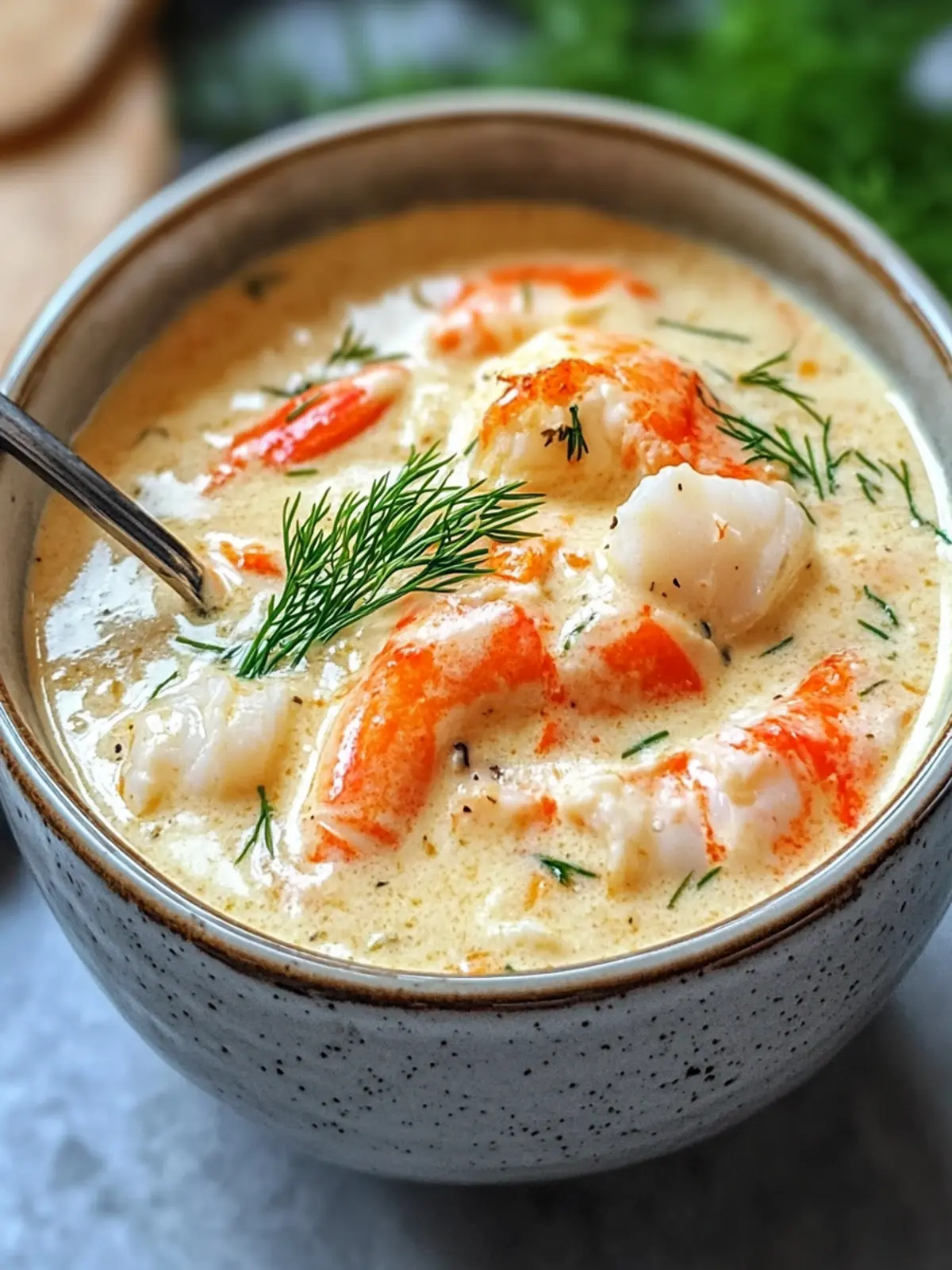 Homemade Crab and Shrimp Seafood Bisque with Creamy Dill Magic 4 HOMEMADE CRAB AND SHRIMP SEAFOOD BISQUE WITH CREAMY DILL DRESSING
