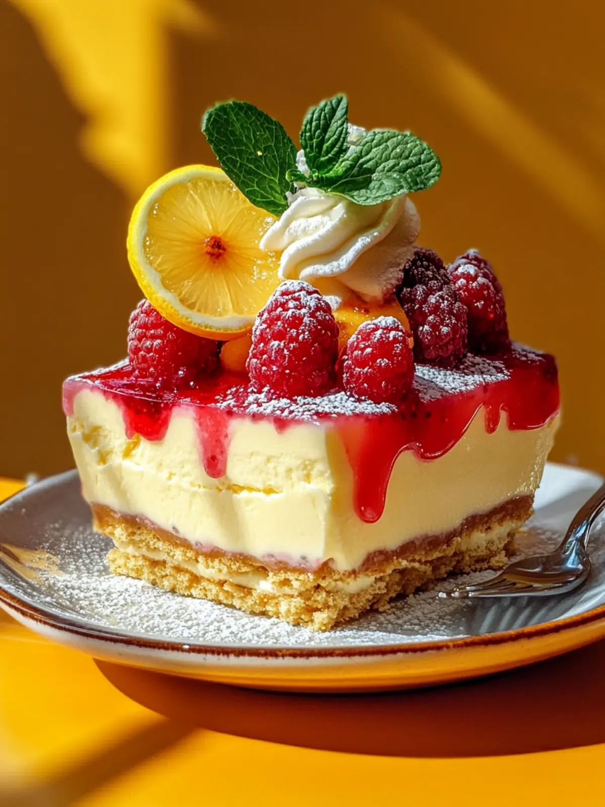 CHEESECAKE CREAM LEMON WITH STRAWBERRY-BANANA