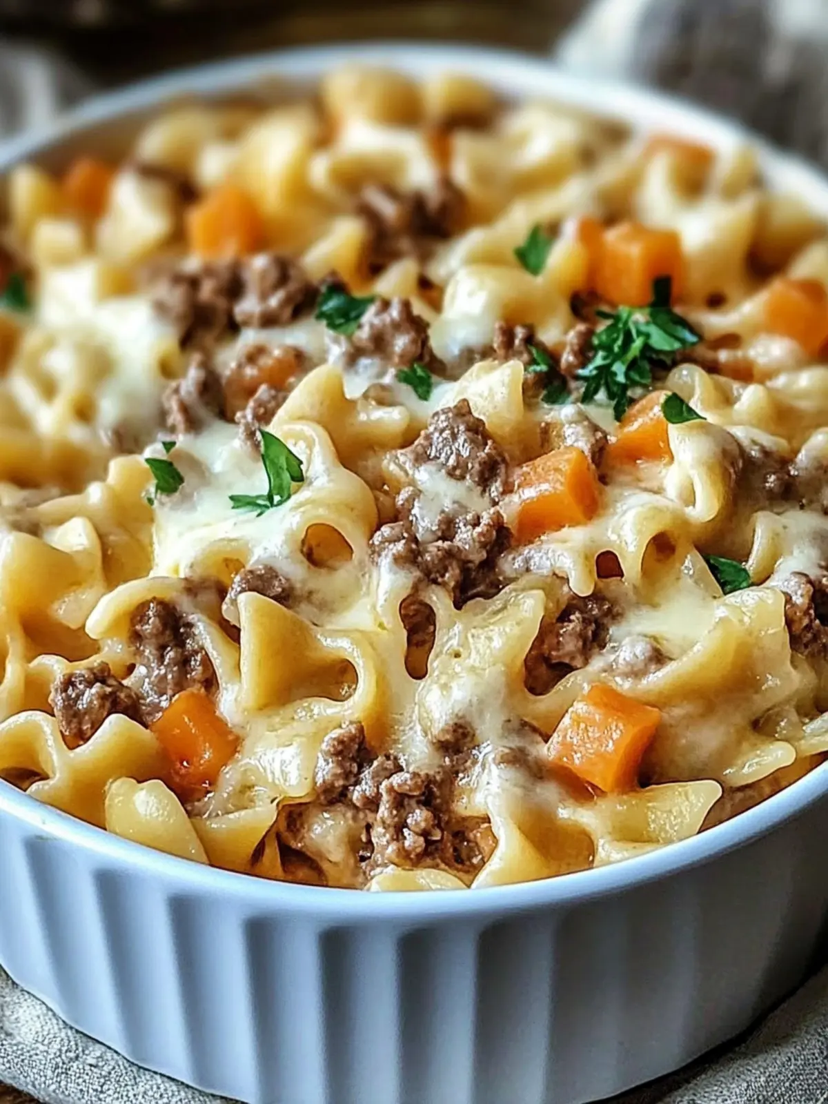 Creamy and Savory Sour Cream Beef Noodle Casserole