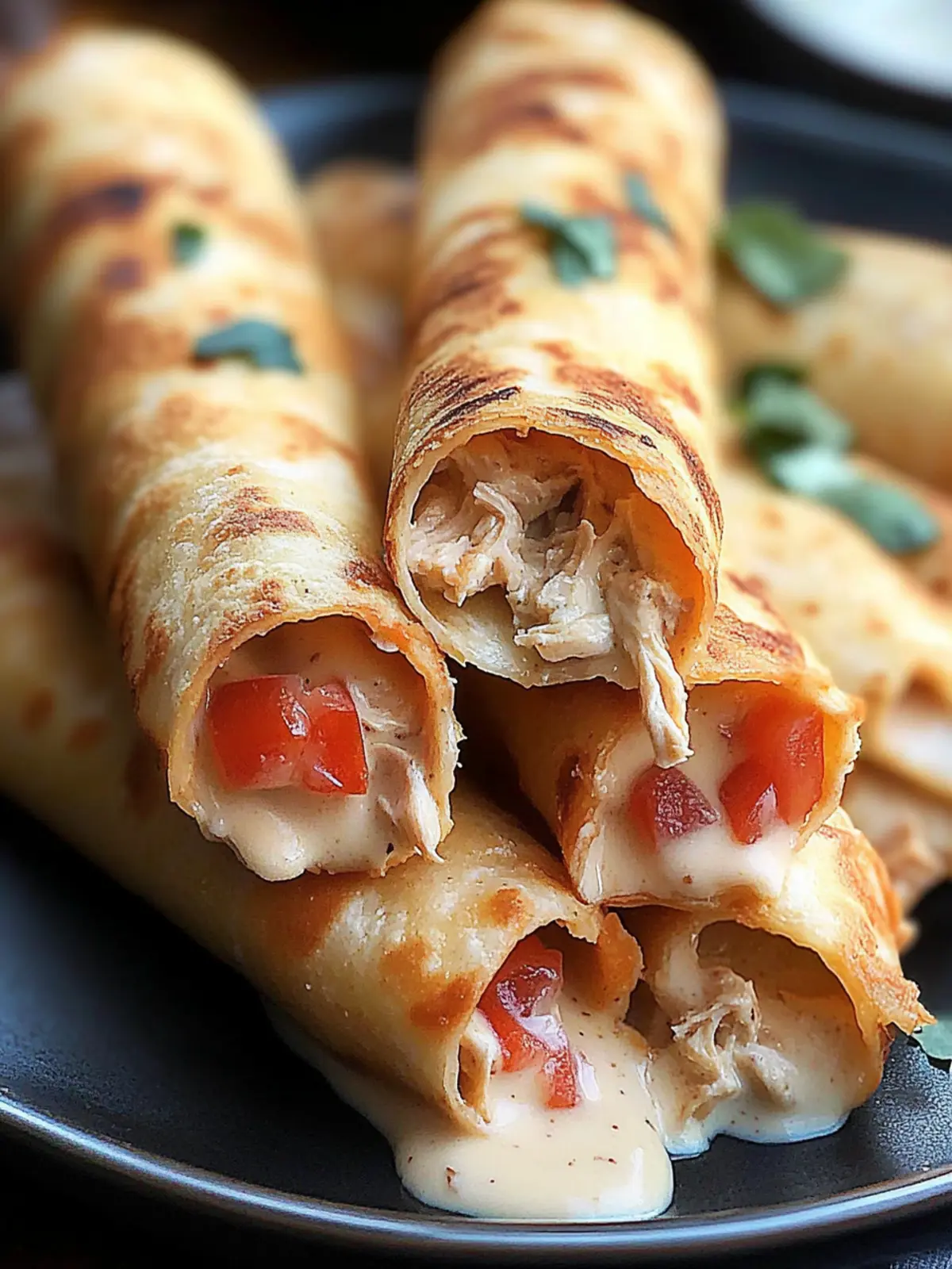 Mouthwatering Chicken Taquitos with Queso You ll Crave 3 Chicken Taquitos with Queso