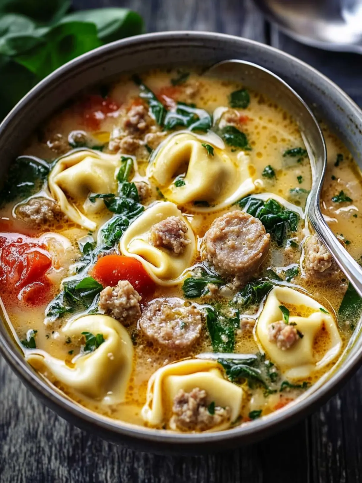Creamy Sausage Tortellini Soup That Warms Your Soul 3 Creamy Sausage Tortellini Soup