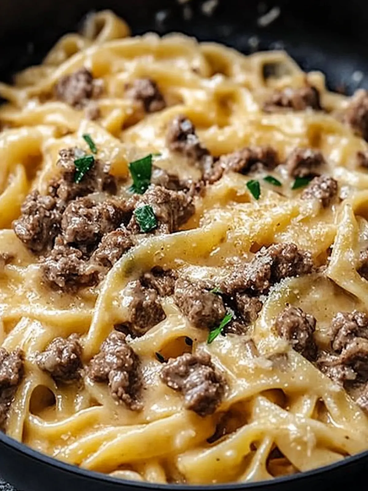 Garlic Butter Beef Pasta in One Pot