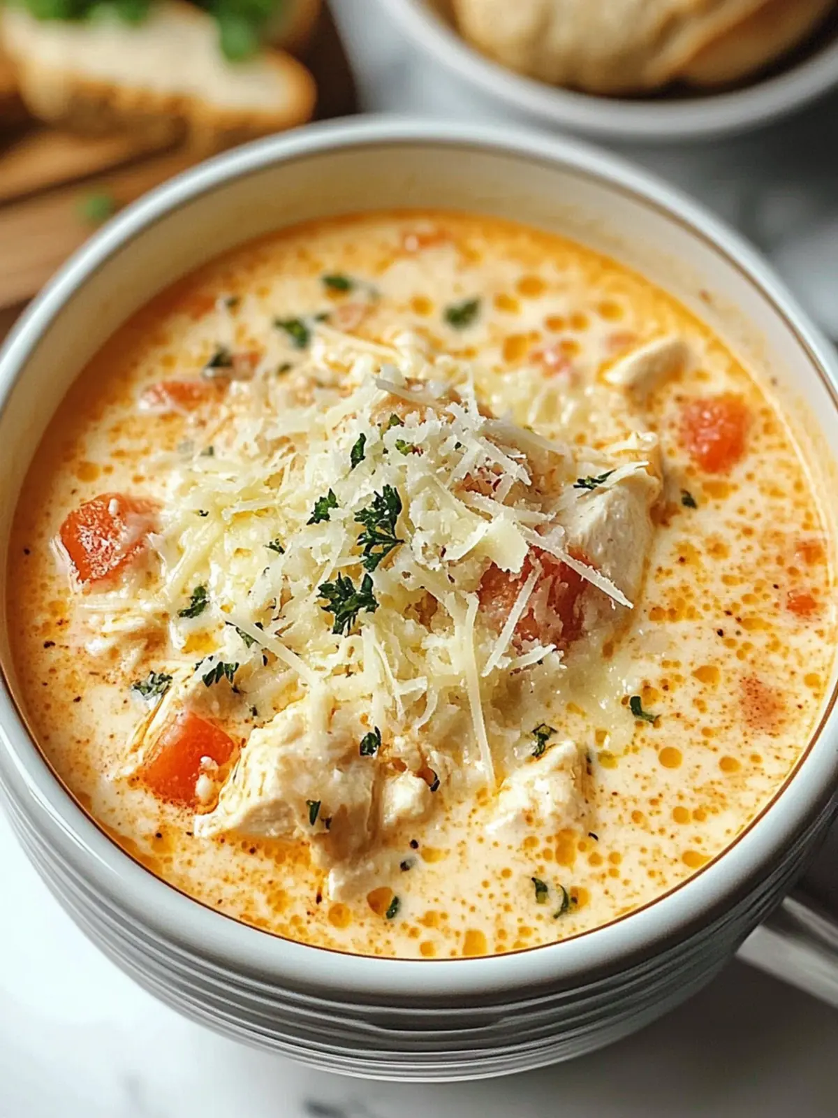 Creamy Chicken Parmesan Soup