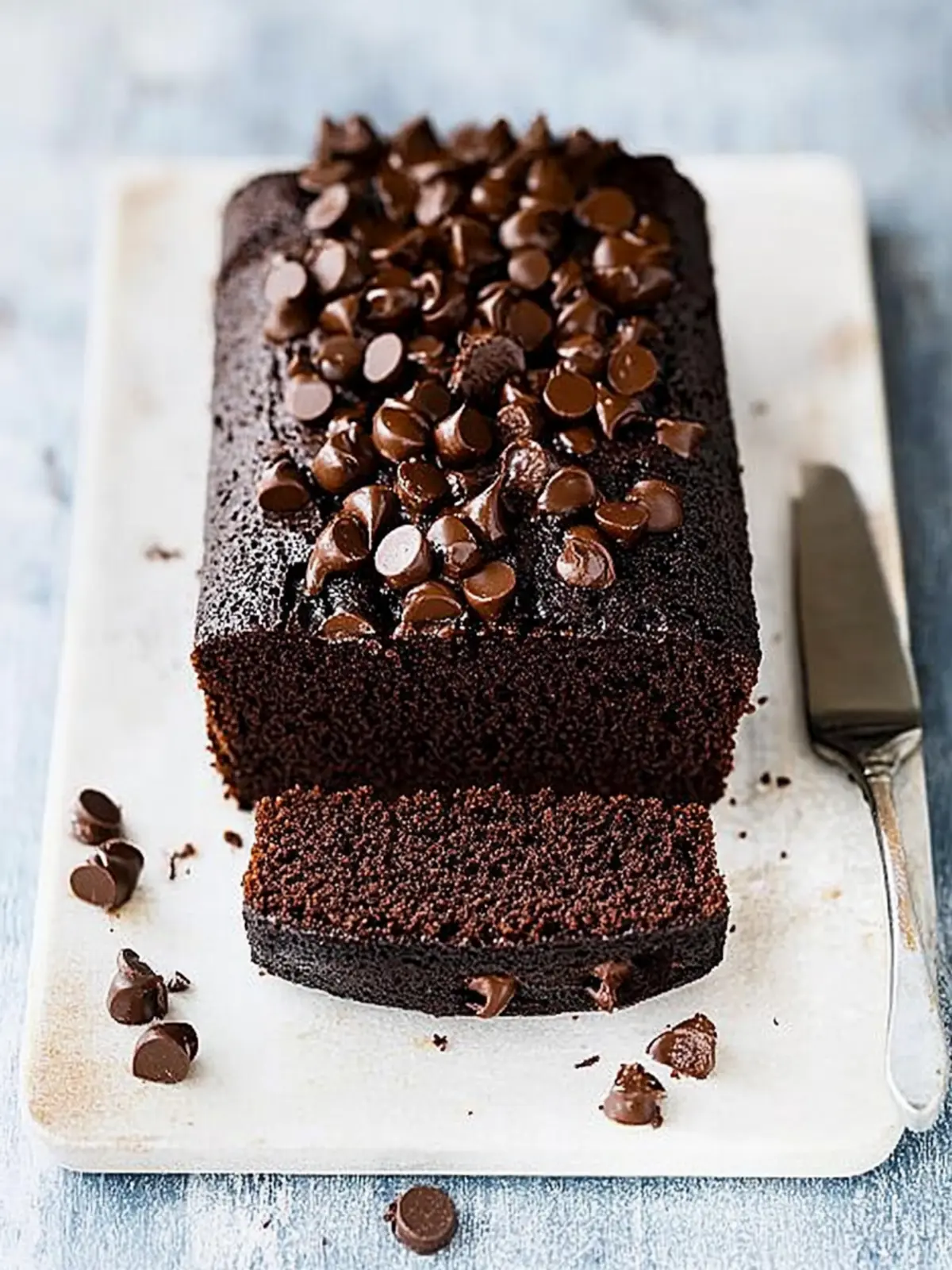 Fudgy chocolate loaf cake